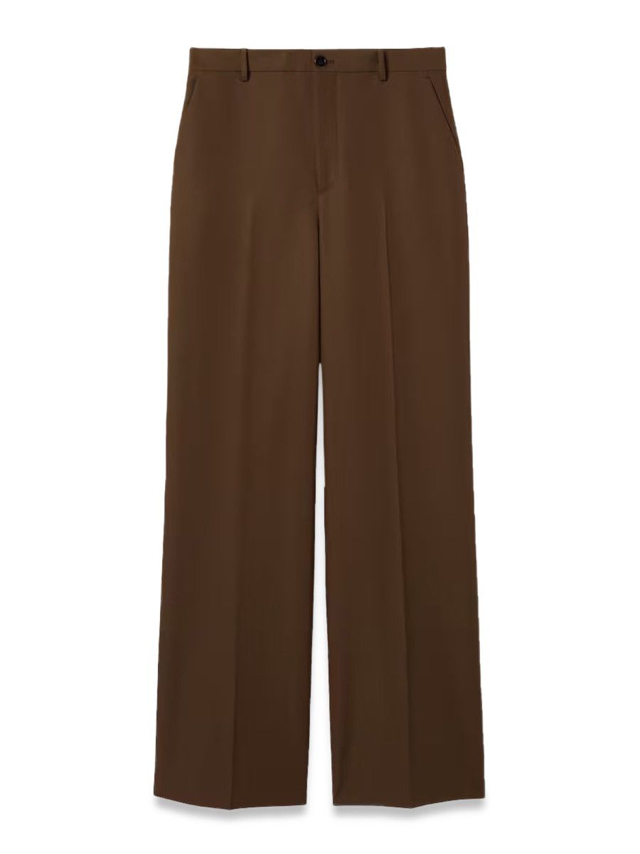 Gucci GUCCI WIDE-LEG PANTS - BROWN (IT 40) Size 40" / US 18 - 1 Preview