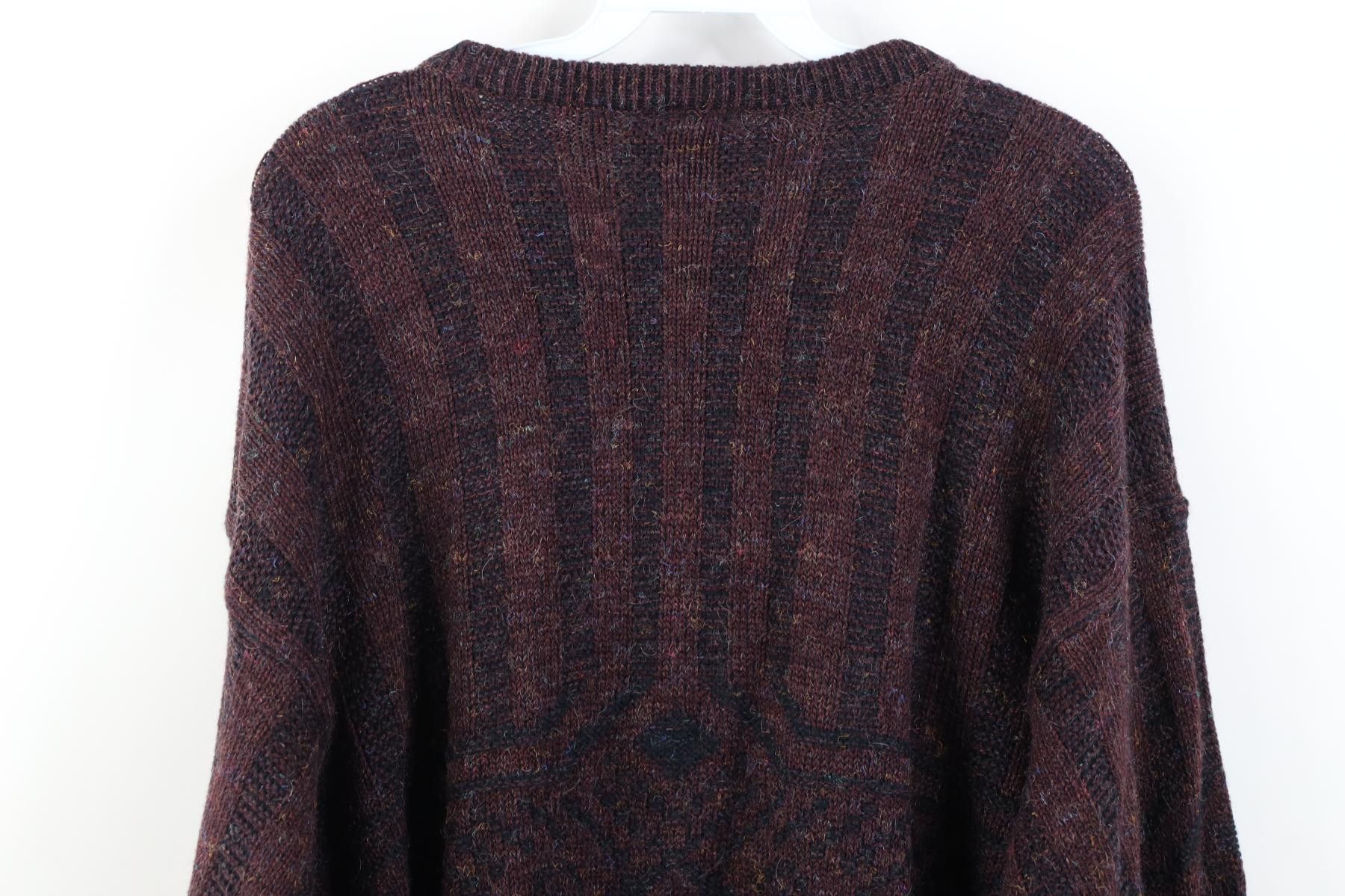Vintage Vintage 90s Streetwear Geometric Ribbed Crewneck Sweater Size US XL / EU 56 / 4 - 10 Thumbnail