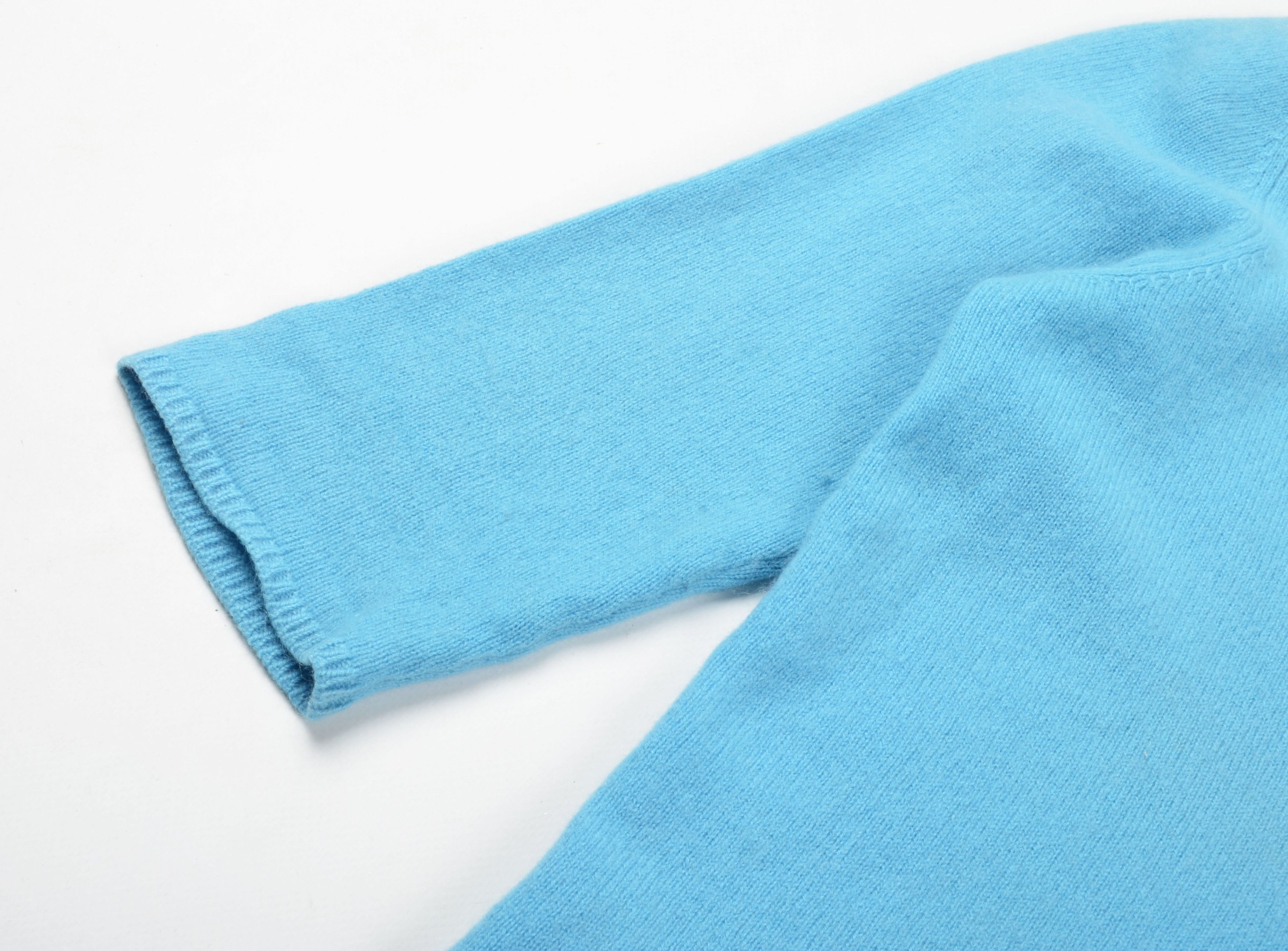 Malo Malo Women's Blue 3/4 Sleeve 100% Cashmere Sweater Size L / US 10 / IT 46 - 3 Thumbnail