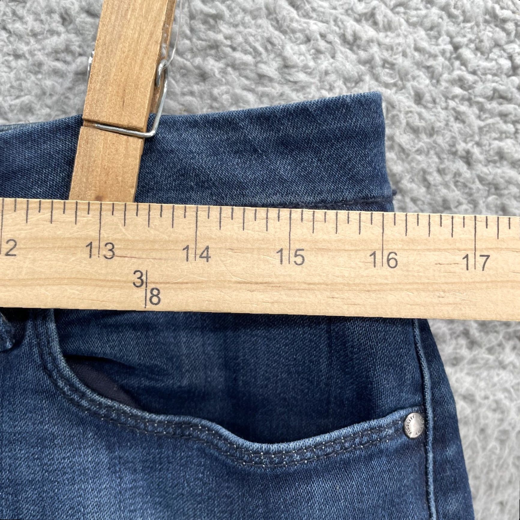 Vintage Fidelity Jeans Women's 32* Dark Belvedere High Rise Ultra Slim Classic Academia Jeans Woman Slim Skinny 5-Pocket Denim Blue Size 24" / US 00 / IT 34 - 4 Thumbnail