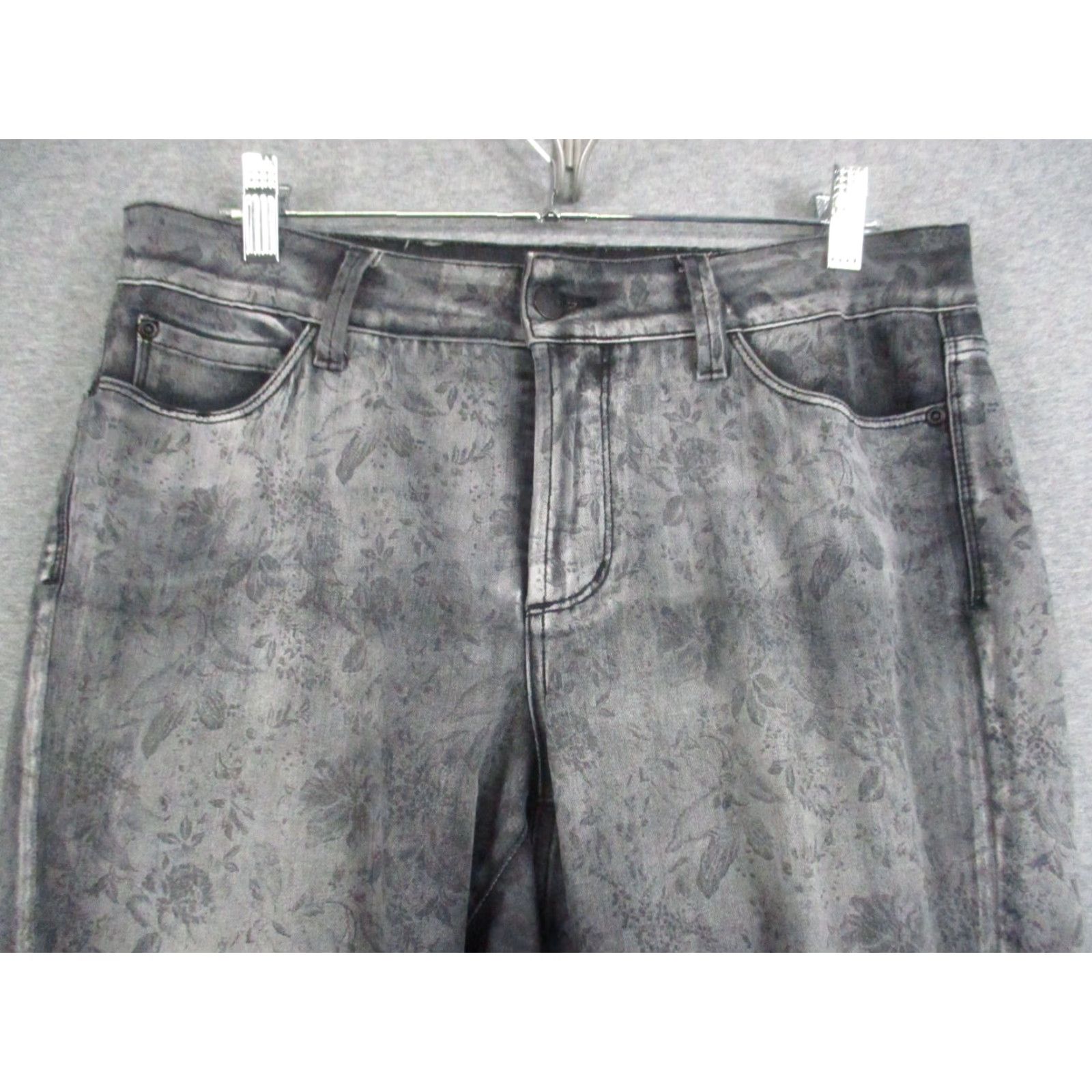 NYDJ NYDJ Alina Jeans Women's 6 Floral Pattern Gray Lift Tuck Stretch Denim Jegging Size 28" / US 6 / IT 42 - 2 Thumbnail
