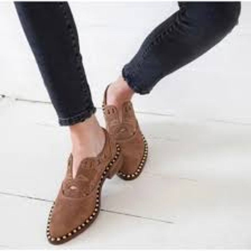 Free People Free People Twin Falls Leather Studded Cowgirl Loafers 36 Size US 5.5 / IT 35.5 - 10 Thumbnail