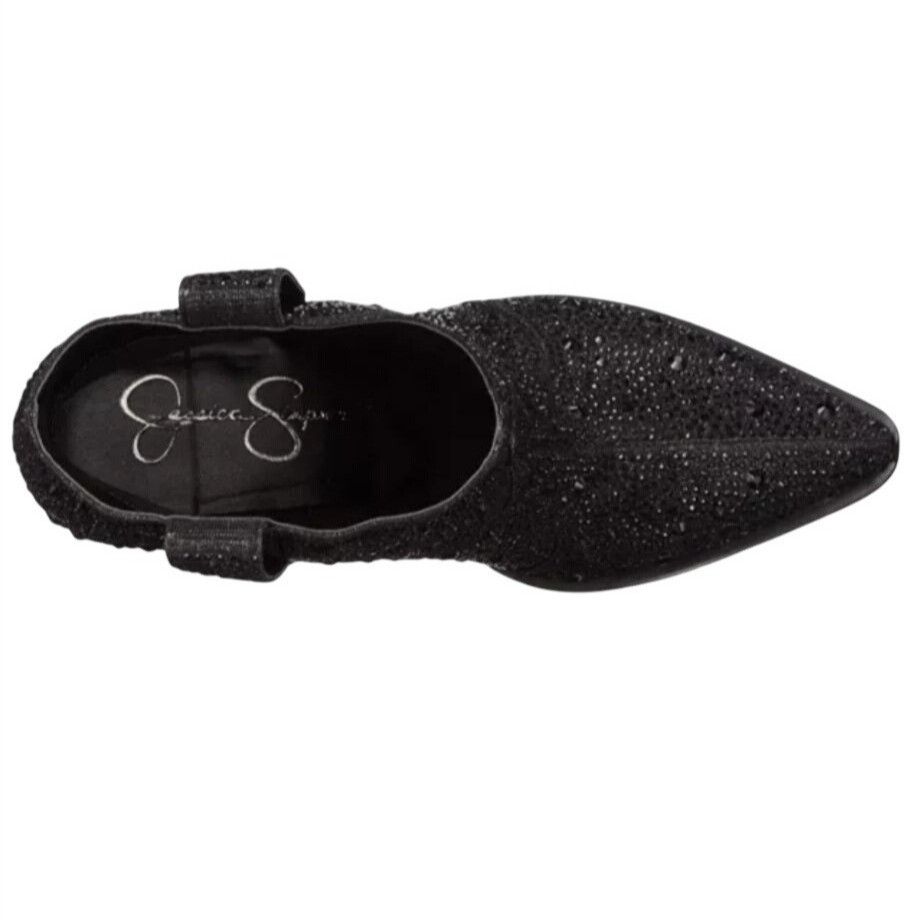 Jessica Simpson JESSICA SIMPSON / Black / Glittered / Ankle / Boots With Blo Size US 6.5 / IT 36.5 - 5 Thumbnail