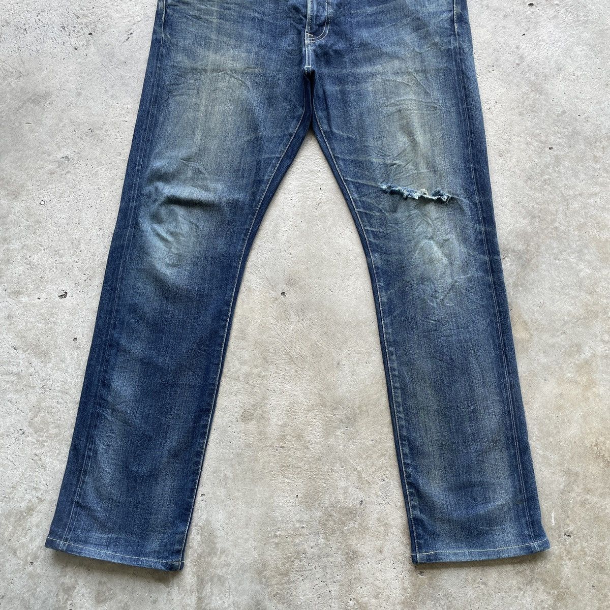 Japanese Brand Vintage Japanese Distressed Jeans MudWash Faded Denim Pants Size US 37 - 4 Thumbnail