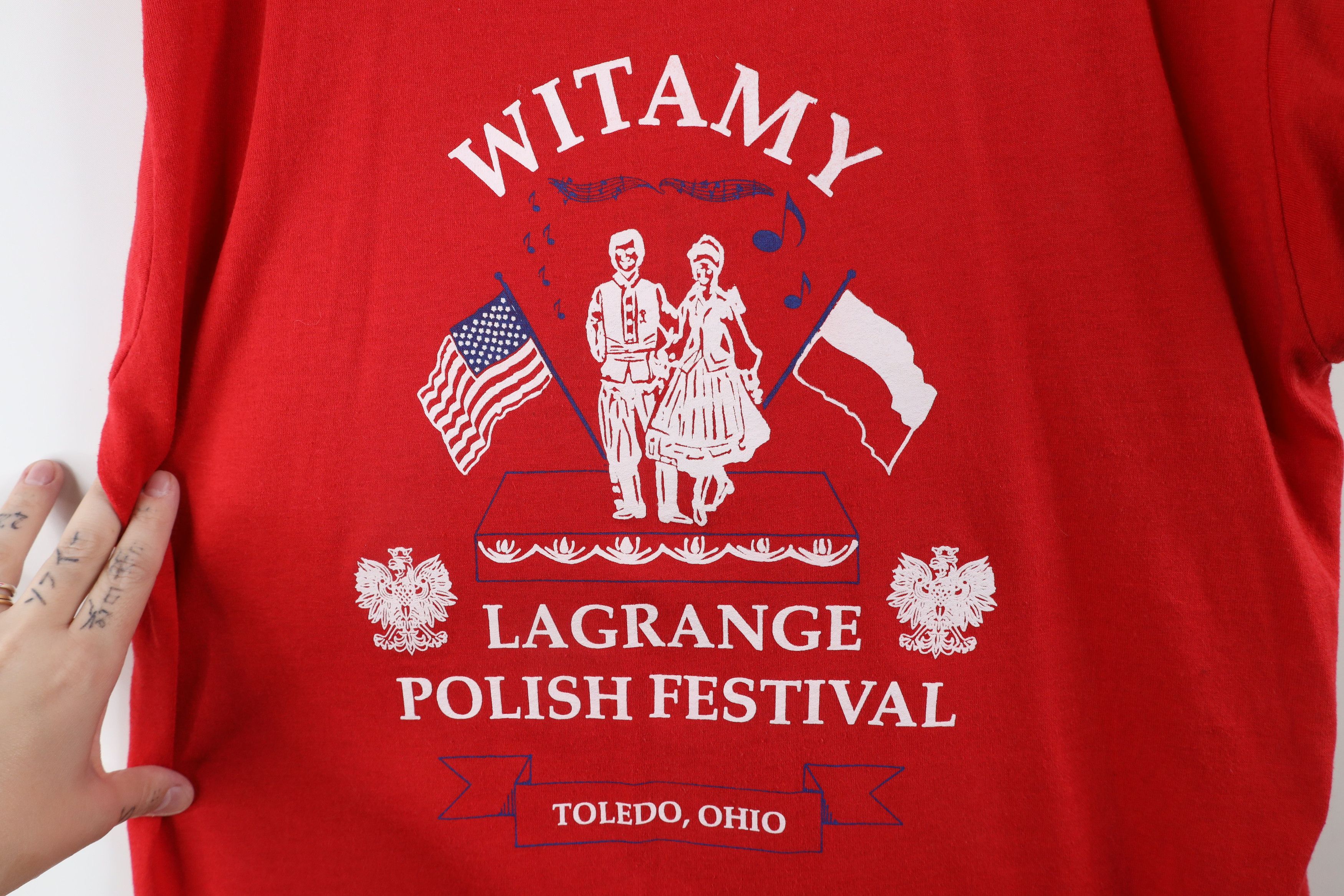 Vintage Vintage 80s Polish Festival Short Sleeve T-Shirt USA Size US XL / EU 56 / 4 - 4 Thumbnail