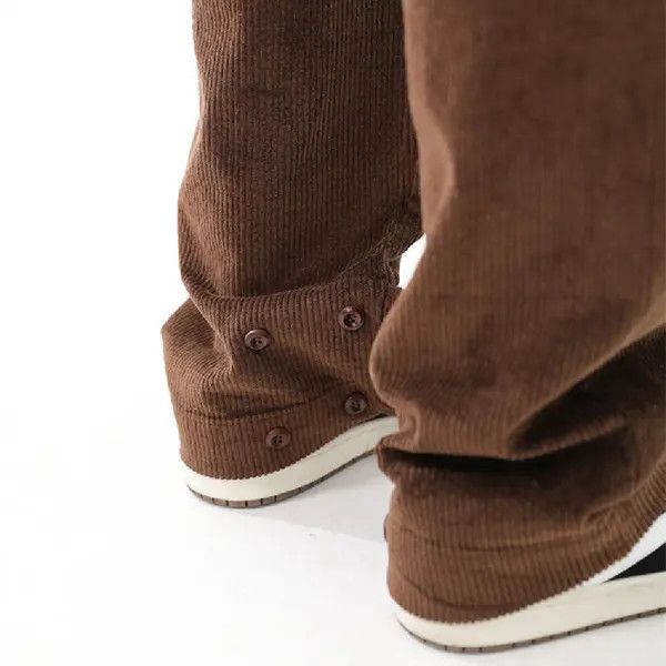 Japanese Brand Kinuka x ishi Brown Corduroy Pleated Pants Size US 32 / EU 48 - 8 Thumbnail