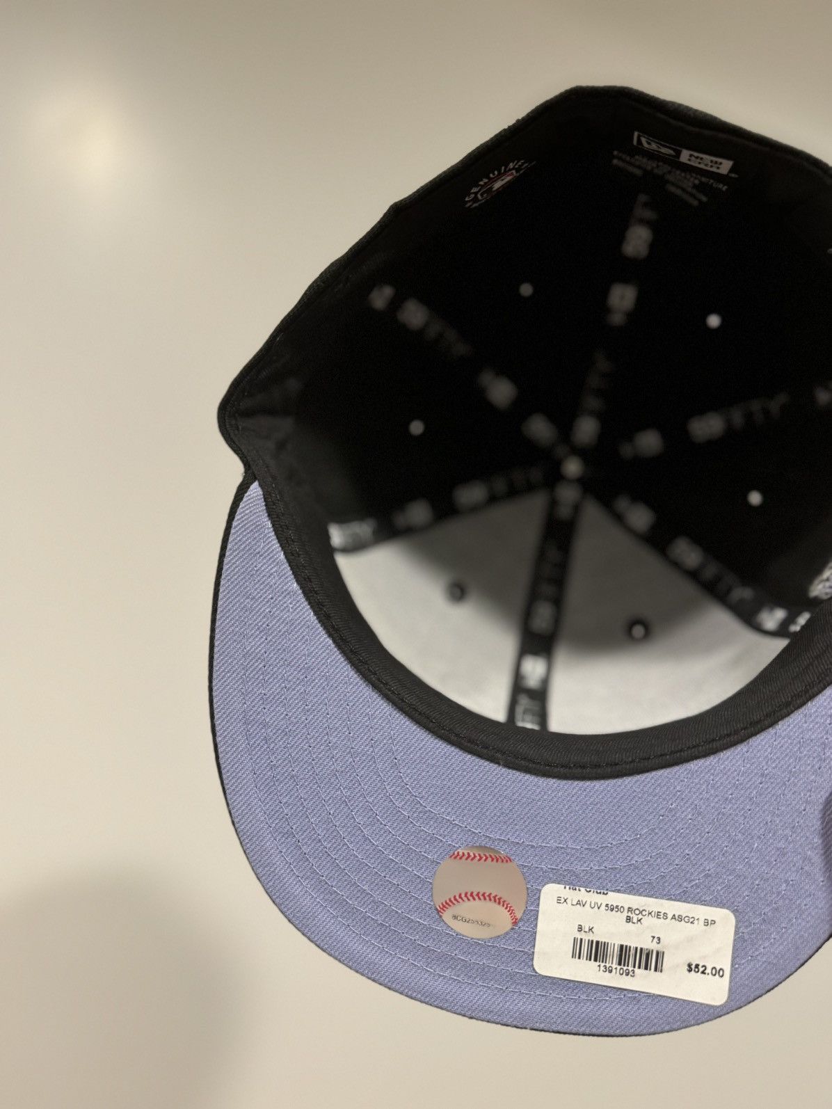 Hat Club × MLB × New Era Hatclub Exclusive Colorado Rockies Black/Lavender 7 3/8 Size ONE SIZE - 4 Thumbnail