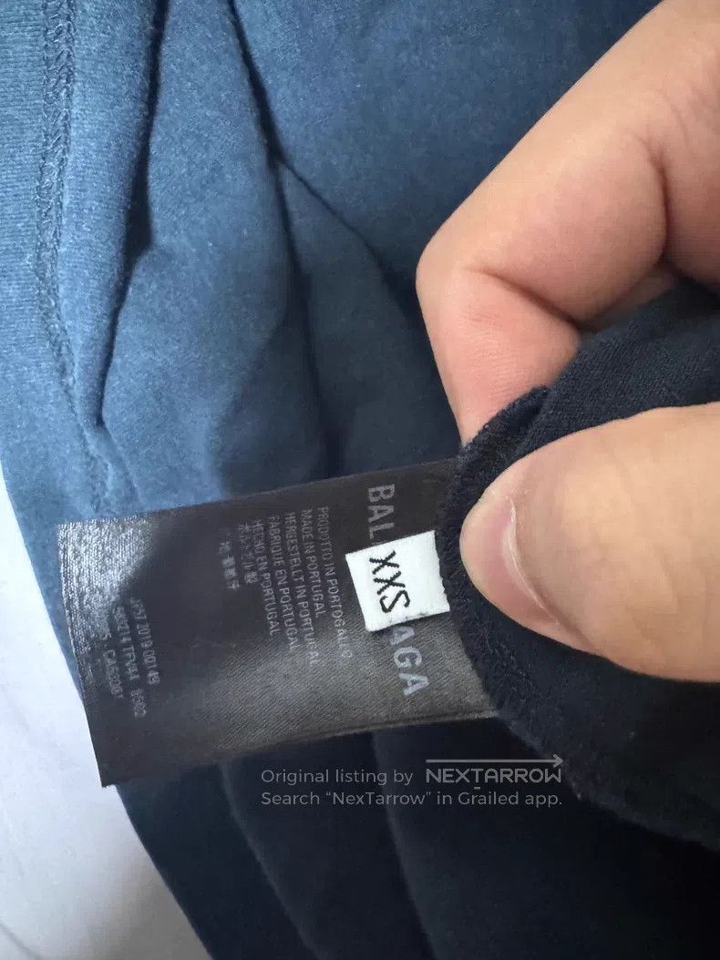 Balenciaga Balenciaga Blue 1917 letter short sleeve Size US XXS / EU 40 - 4 Thumbnail