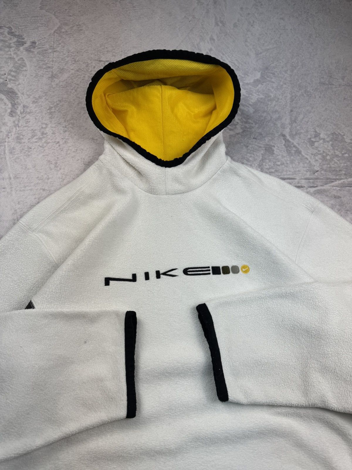 Nike × Vintage NIKE TEDDY FLEECE VINTAGE CENTER LOGO OVERSIZE BOXY HOODIE Size US S / EU 44-46 / 1 - 5 Thumbnail