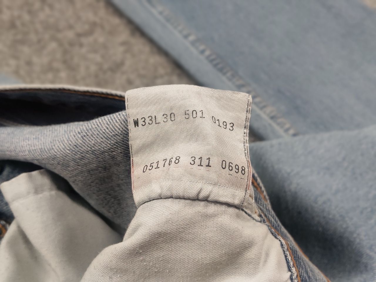 Levi's Vintage 90's Levis 501 Sashiko Patchwork Face Jeans watanabe Size US 33 - 24 Thumbnail
