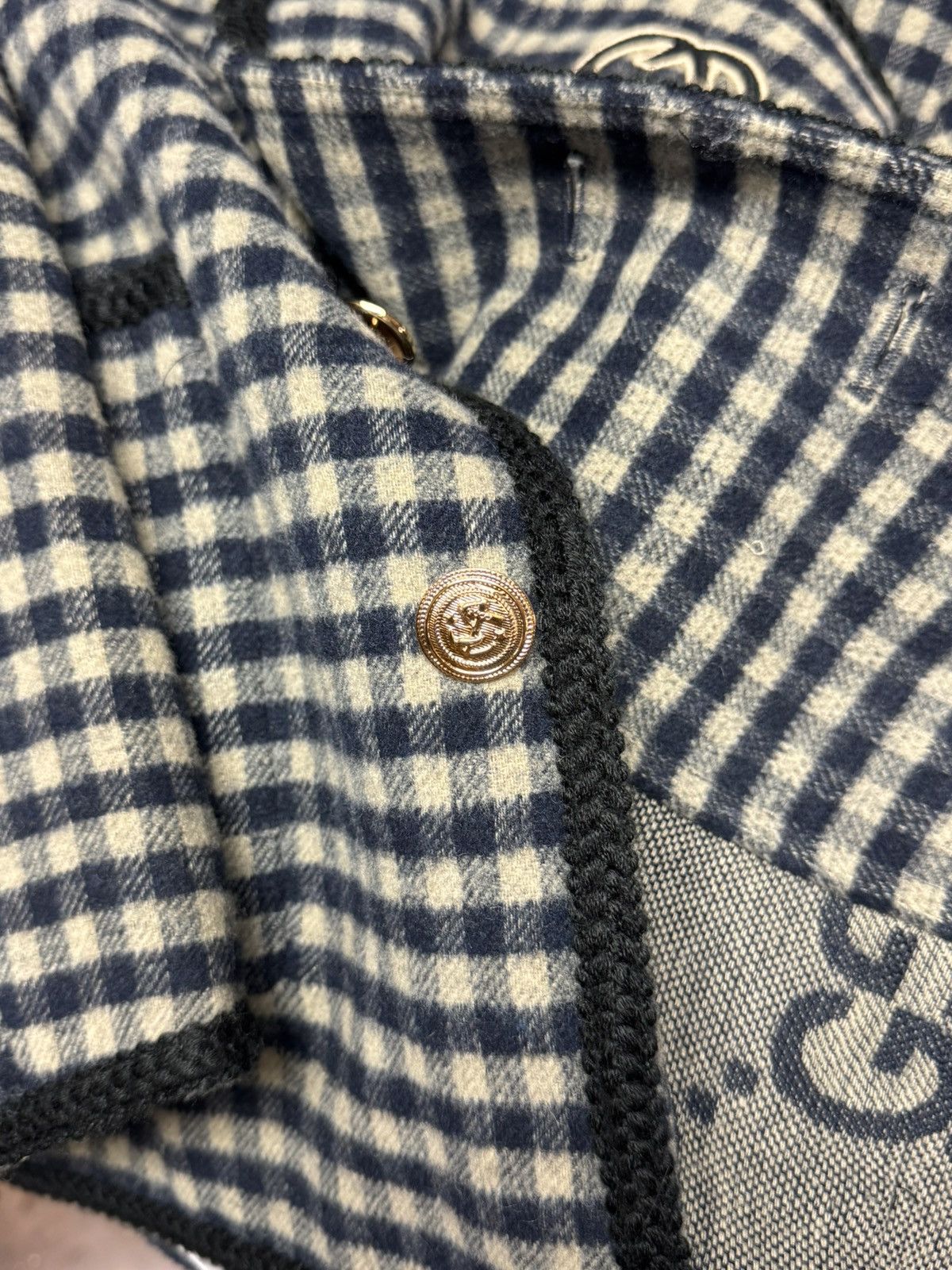 Gucci Gucci FW23 Wool Gingham Interlocking G Coat Size US M / EU 48-50 / 2 - 9 Thumbnail