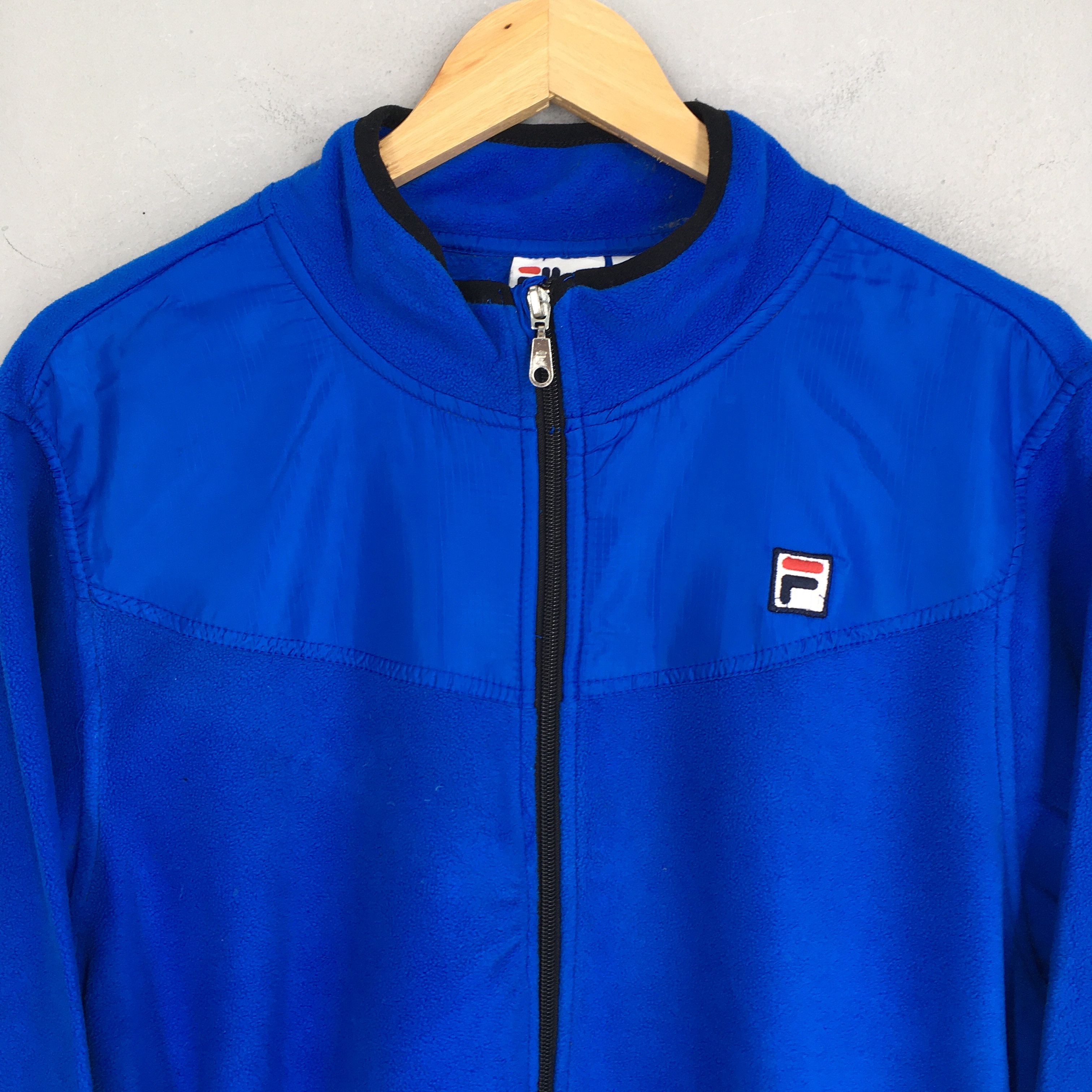 Fila × Vintage Vintage Fila Fleece Blue Sweatshirt Medium Size US M / EU 48-50 / 2 - 2 Thumbnail