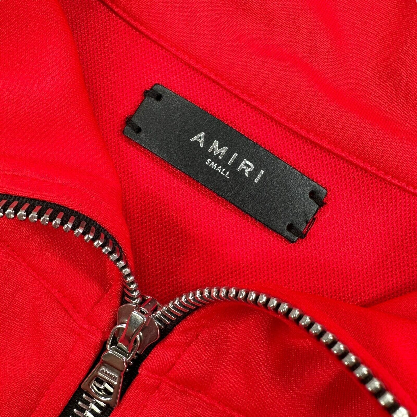 Amiri Amiri Size S Oversized Red Track Jacket Leather Taped Sleeve Size US S / EU 44-46 / 1 - 3 Thumbnail