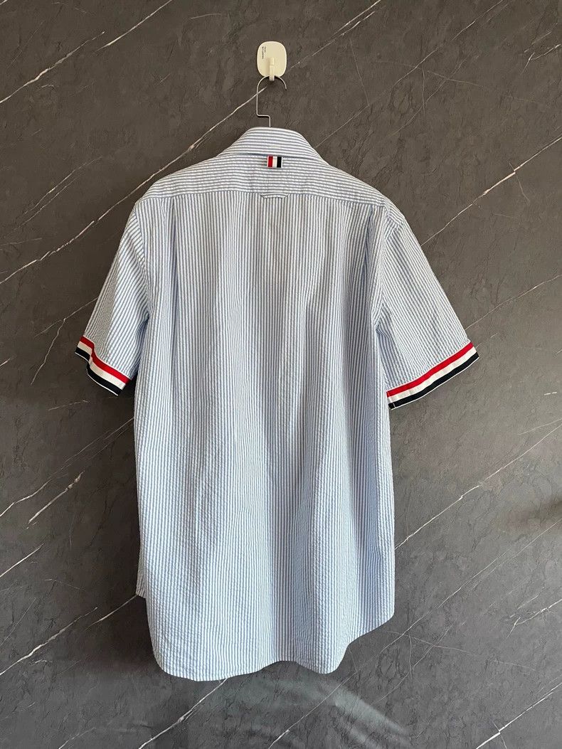 Thom Browne Thom Browne The striped shirt is blue Size US XL / EU 56 / 4 - 3 Thumbnail