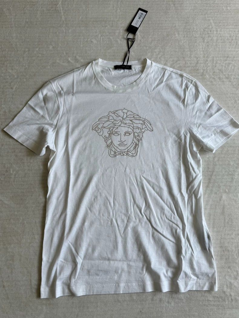 Versace Versace Rose Gold Rhinestone Medusa T-shirt Size US S / EU 44-46 / 1 - 1 Thumbnail