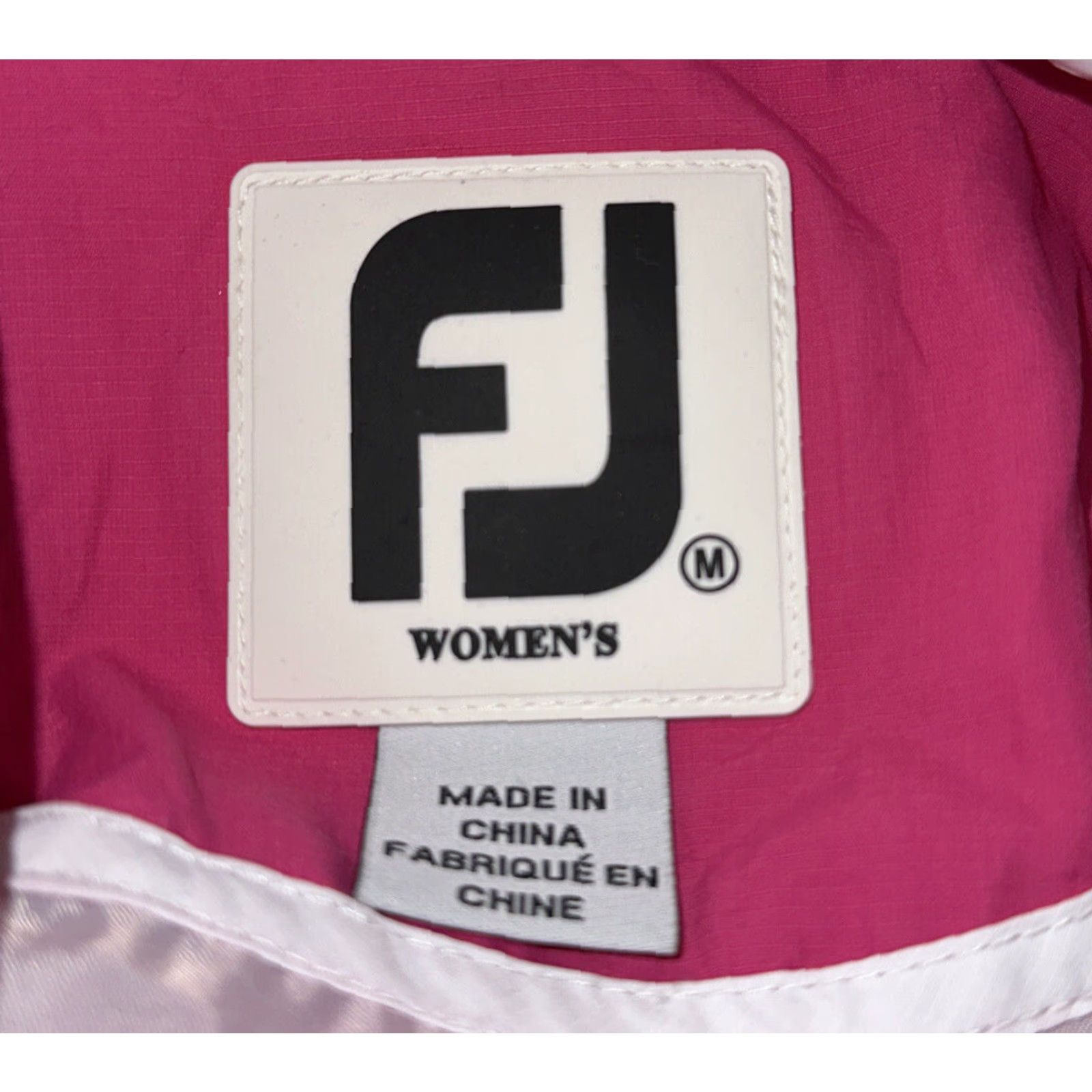 Footjoy FootJoy Women's Full Zip Golf Jacket, Size M, Pink/White Nylon, Casual, Regular Fit Size M / US 6-8 / IT 42-44 - 6 Thumbnail