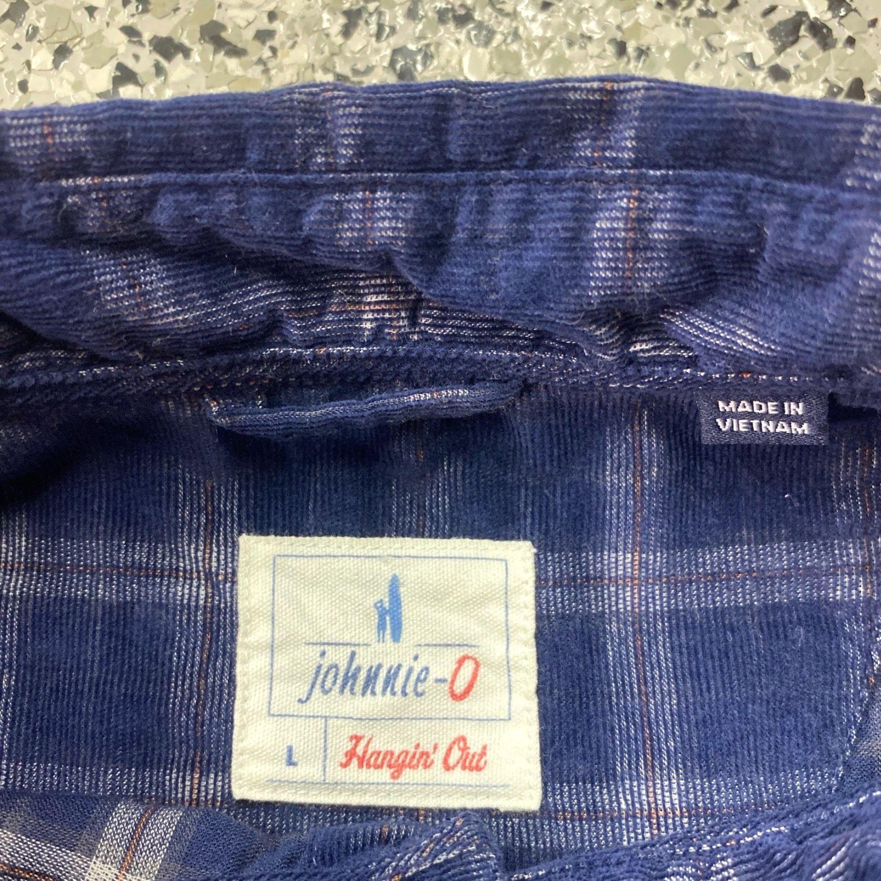 johnnie-O Johnnie-O Shirt Button-Up Mens L Corduroy Cotton Blue Size US L / EU 52-54 / 3 - 2 Thumbnail