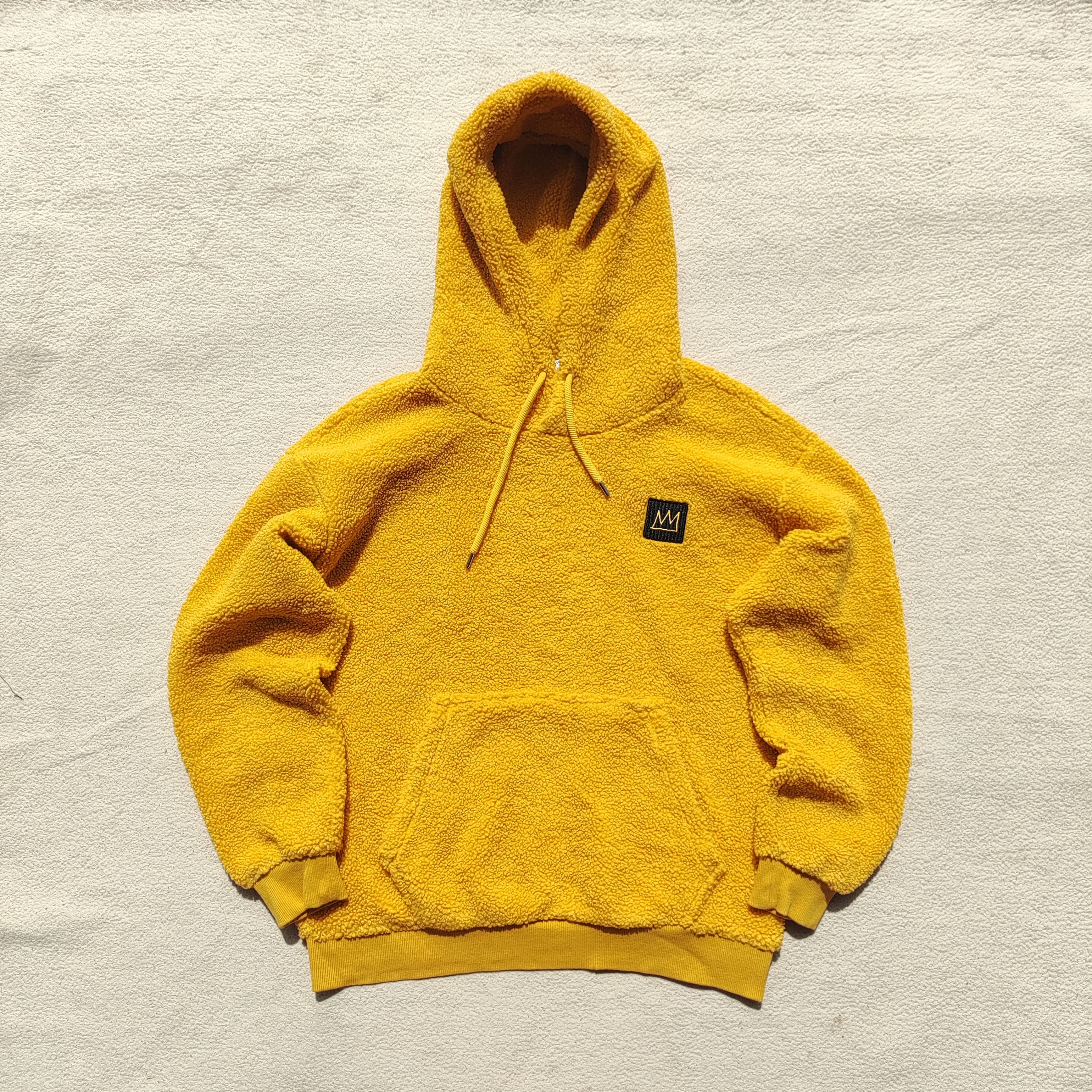 Jean-Michel Basquiat JMB x CLRIDE.n Yellow Sherpa Pullover Hoodie The Crown Logo Size US S / EU 44-46 / 1 - 2 Thumbnail