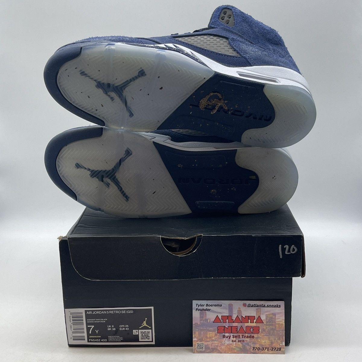 Jordan Brand Air Jordan 5 midnight navy Size US 7 / EU 40 - 7 Thumbnail