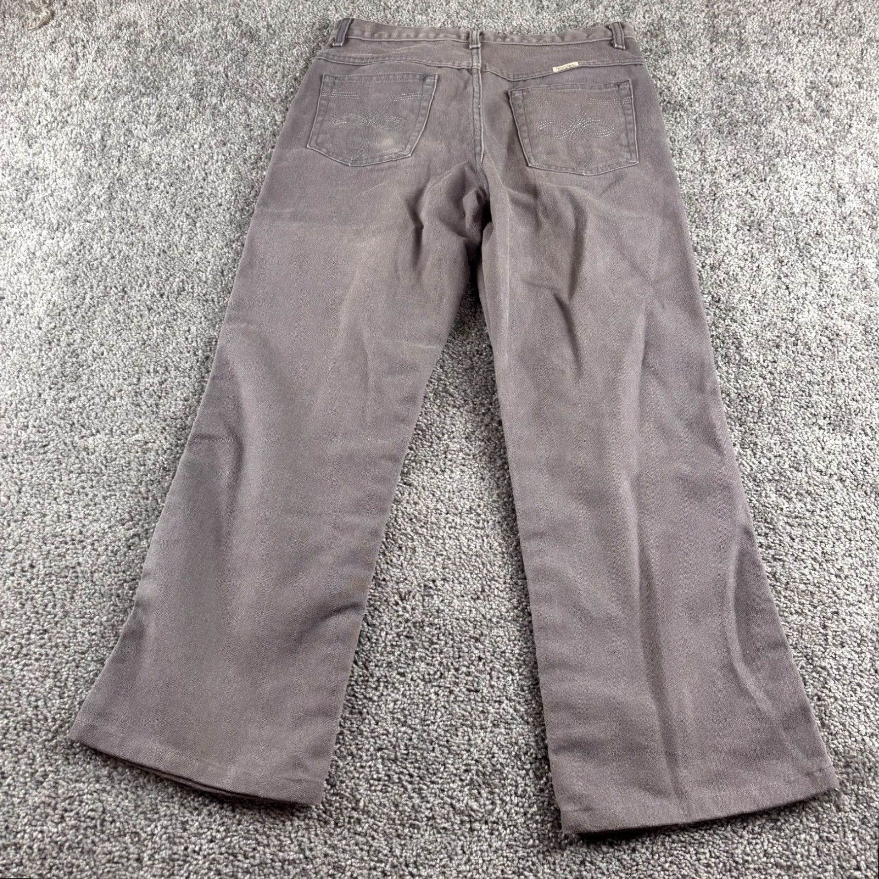 Denime VINTAGE Sheplers Mens Pants 32x28 Straight Leg Denim Gray Ranch Western 1990s Rockabilly Mens Size US 32 / EU 48 - 6 Thumbnail