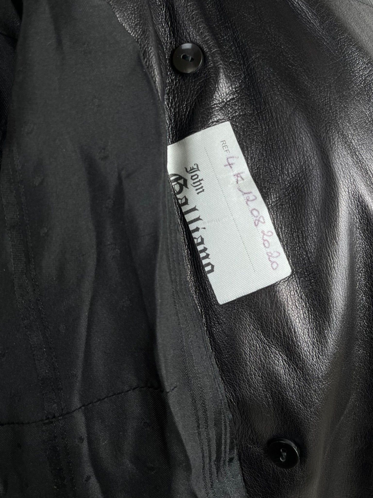 John Galliano 2004 Sample Black Lambskin Leather Coat Size S / US 4 / IT 40 - 12 Thumbnail