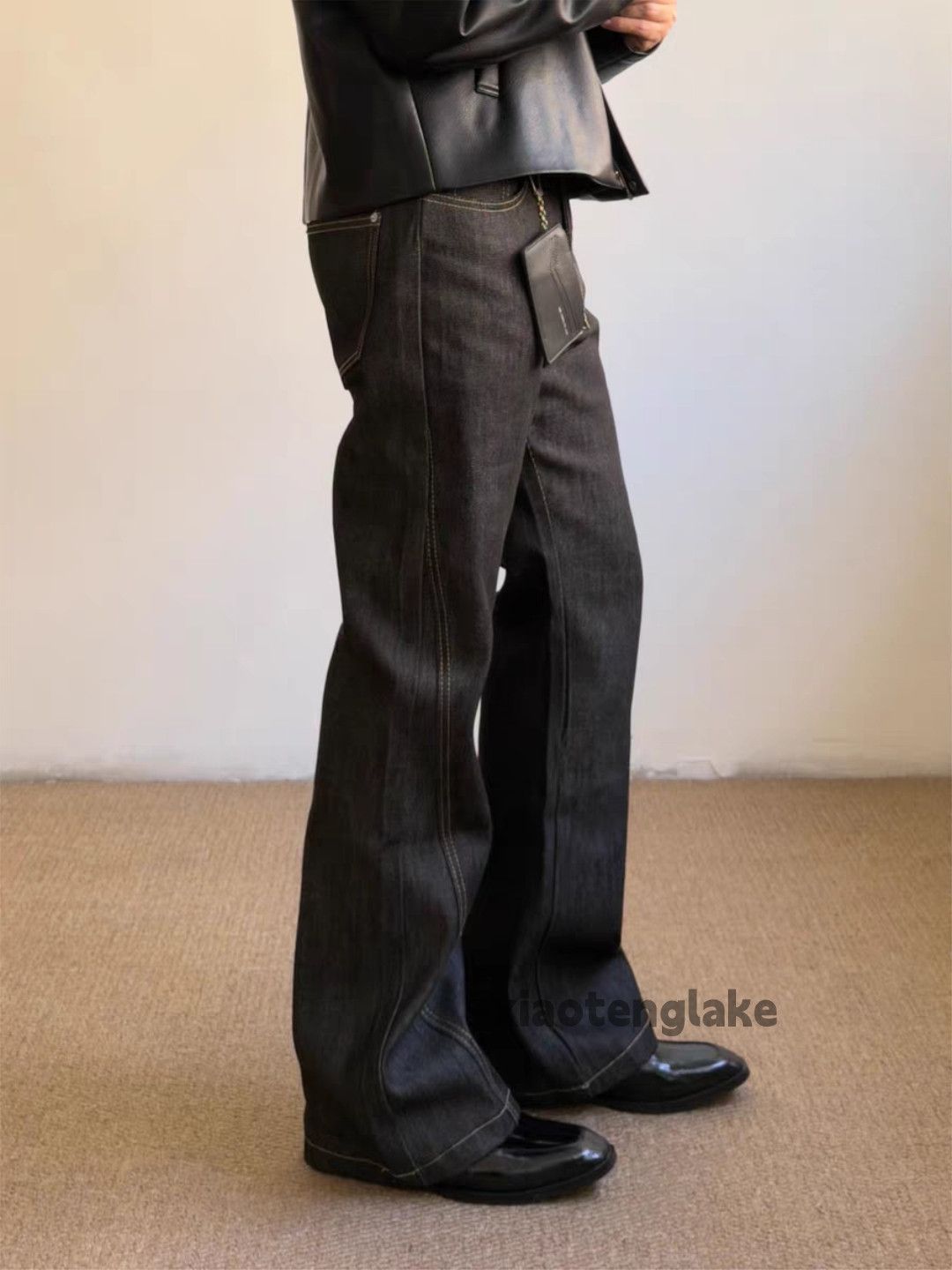 Jean Xz denim wide Leg flared yuppie cleanfit punk jeans Size US 32 / EU 48 - 3 Thumbnail