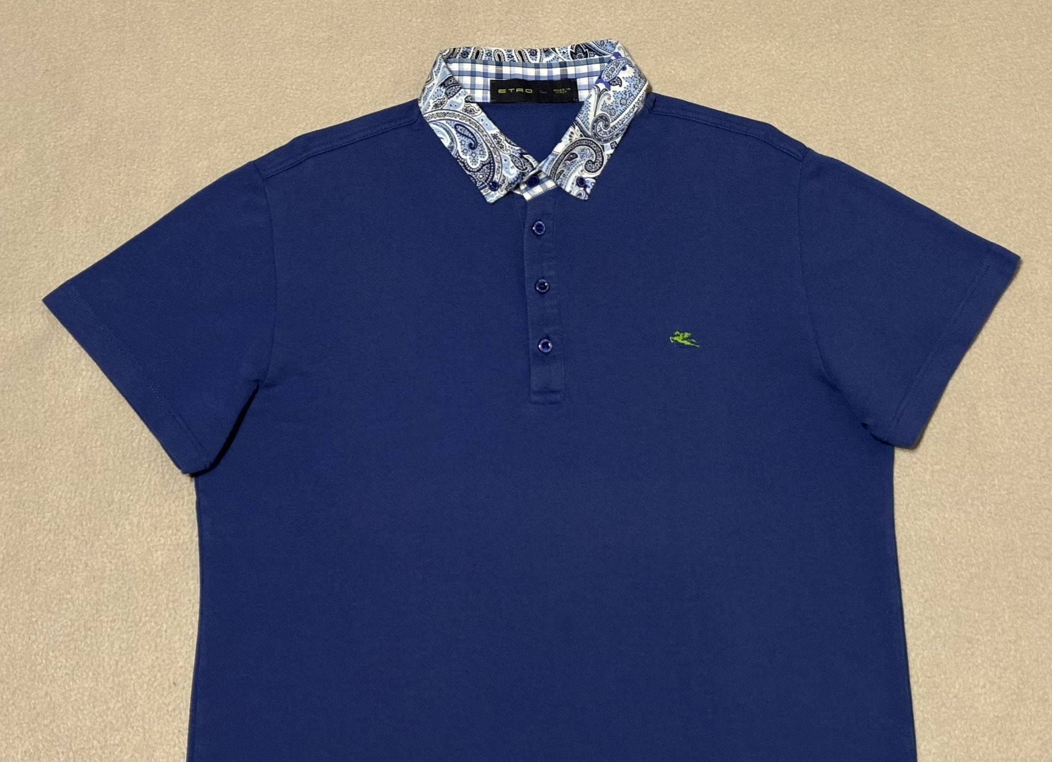 Etro Polo Etro Blue Large Size US L / EU 52-54 / 3 - 6 Thumbnail