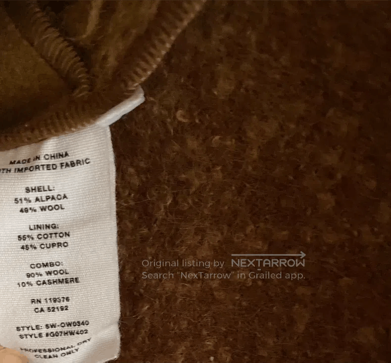 Helmut Lang Helmut Lang Alpaca Wool Blend Coat, Size S Brown Yellow, A Size S / US 4 / IT 40 - 6 Thumbnail