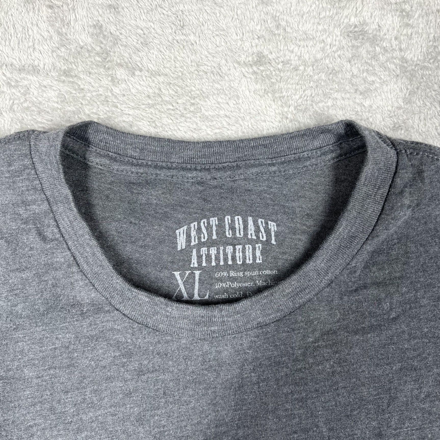 Vintage West Coast Attitude Pismo Beach California Mens Large Dark Heather Gray T-Shirt Size US XL / EU 56 / 4 - 6 Thumbnail
