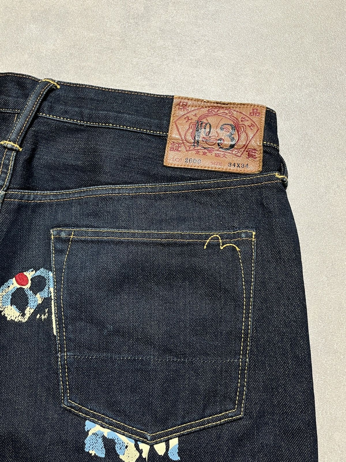 Evisu Evisu Daicock Script Logo Selvedge Denim Jeans Size US 34 / EU 50 - 6 Thumbnail