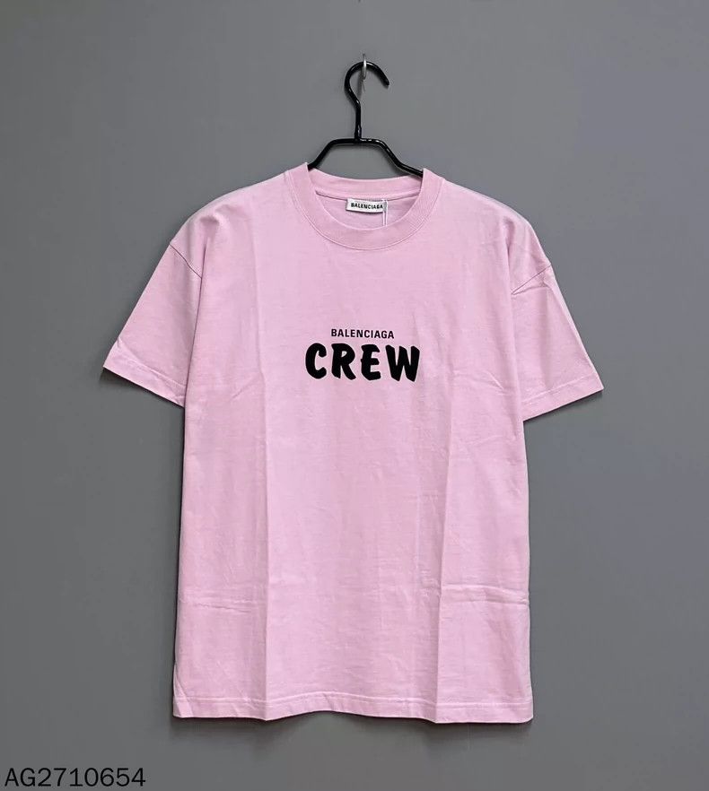 Balenciaga Balenciaga Pink letter logo short sleeve 2502-Nextarrow Size US M / EU 48-50 / 2 - 1 Thumbnail