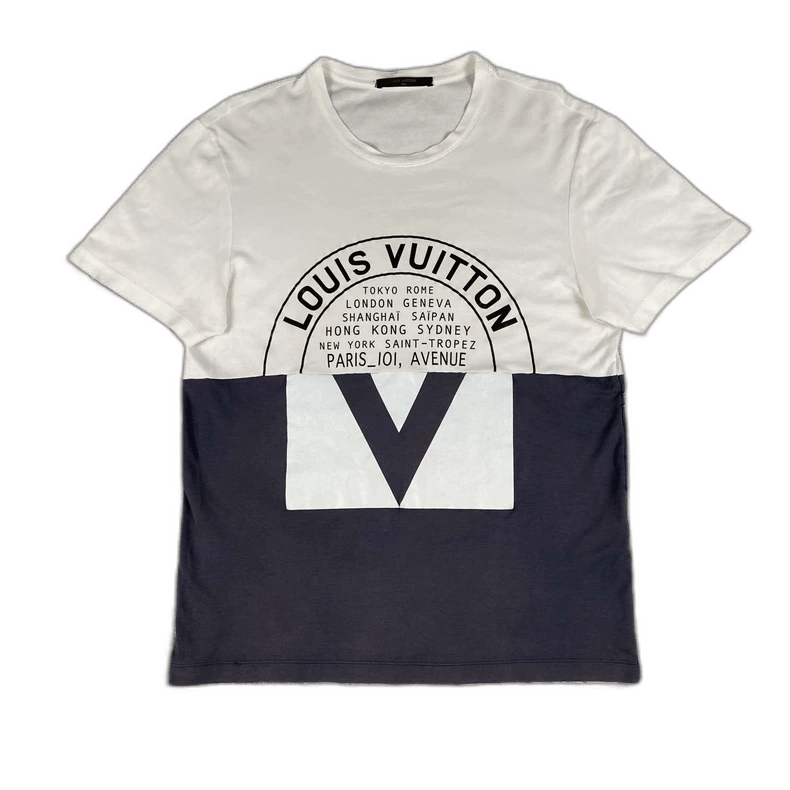 Louis Vuitton Letter Logo Print Short Sleeve