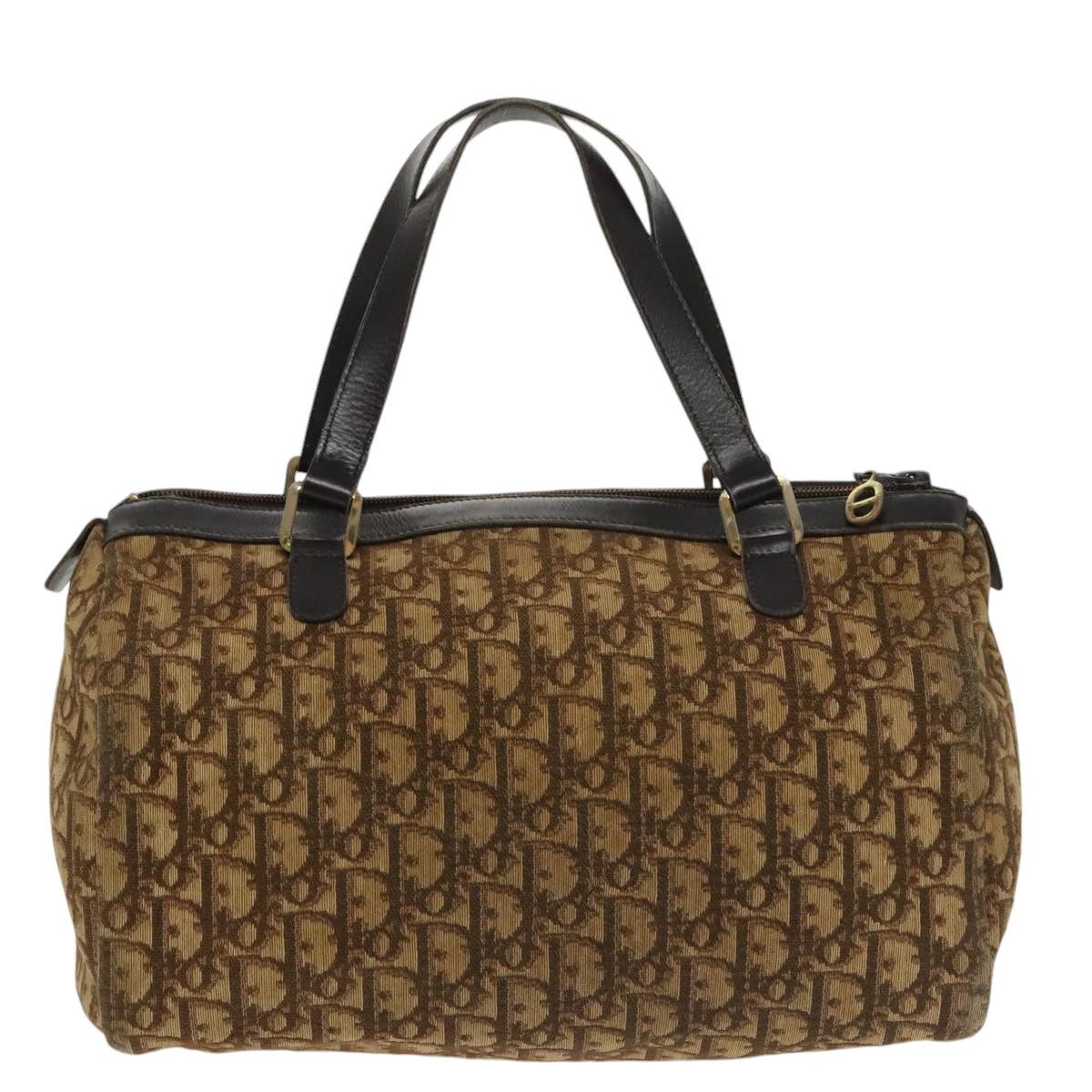 Dior Trotter Brown Canvas Handbag (Pre-Owned) Size ONE SIZE - 1 Thumbnail
