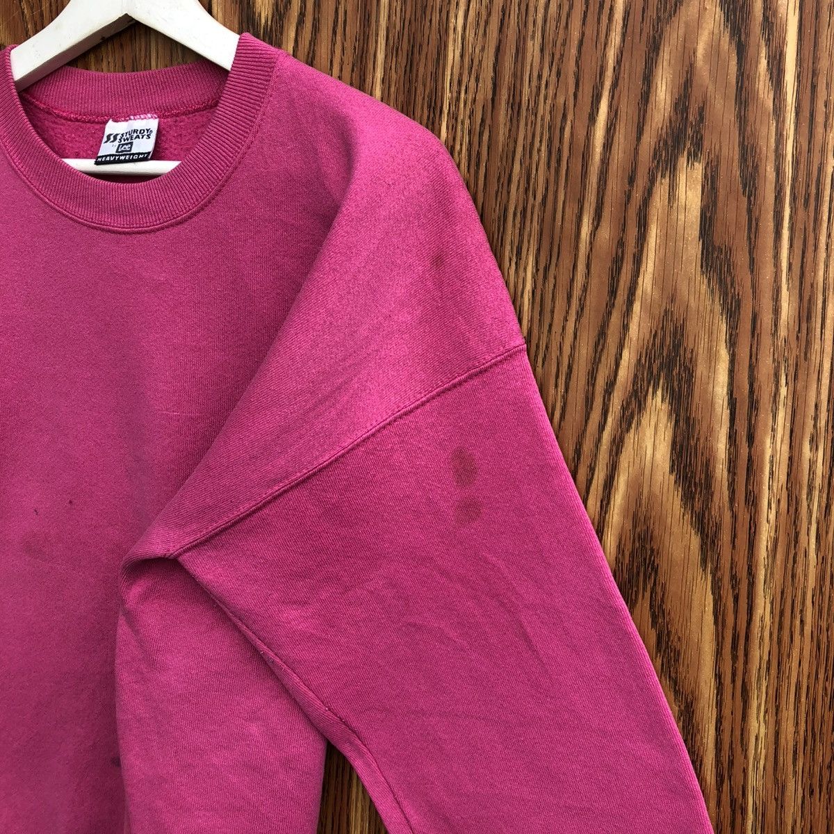 Vintage Vintage 90s Rare Essential Lee Basic Megenta Crewneck Size US L / EU 52-54 / 3 - 6 Thumbnail