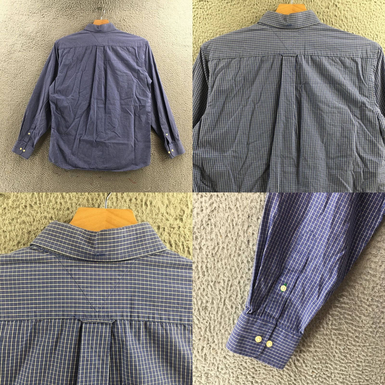 Tommy Hilfiger Tommy Hilfiger Shirt Mens 16 1/2 Blue Cotton Gingham Long Sleeve Button Down Shirt Size US L / EU 52-54 / 3 - 8 Thumbnail