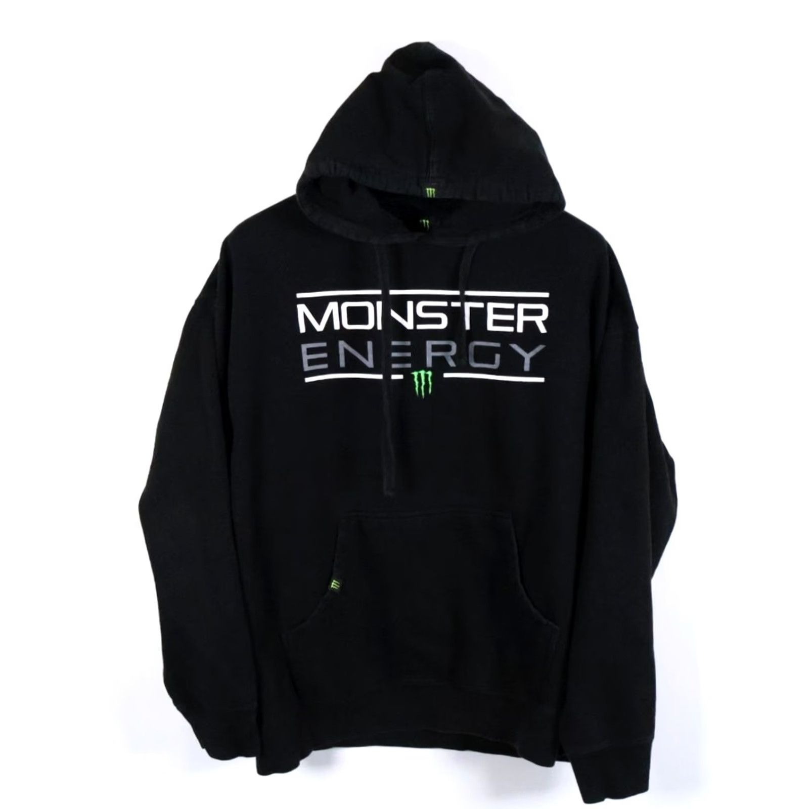 Vintage Monster Energy Hoodie Men's XL Black Pullover Crew Neck Drawstring Graphic Print Logo Sweatshirt Official Size US XL / EU 56 / 4 - 2 Thumbnail