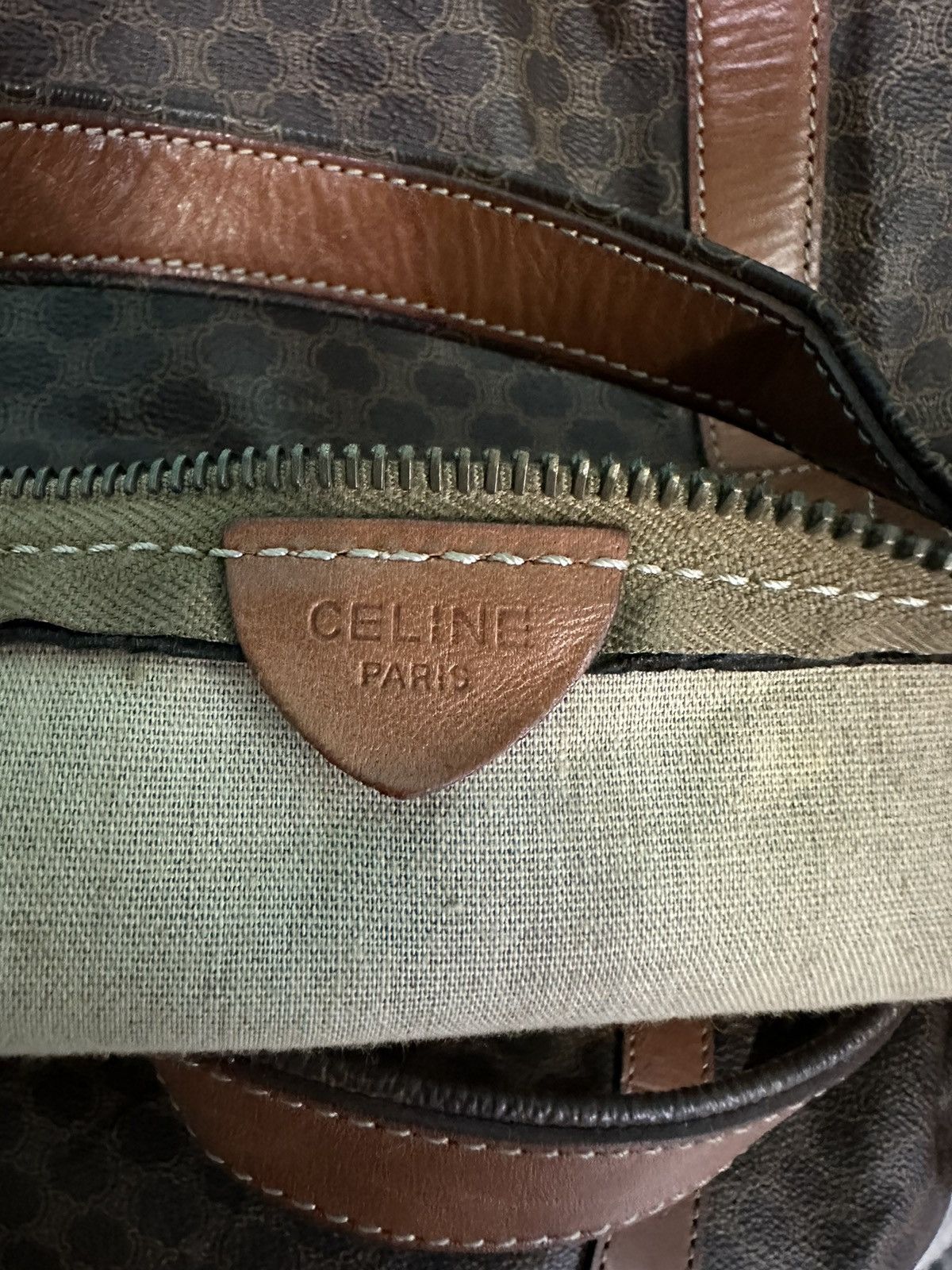 Celine AUTHENTIC VINTAGE CELINE MACADAM TRAVEL BAG Size ONE SIZE - 10 Thumbnail