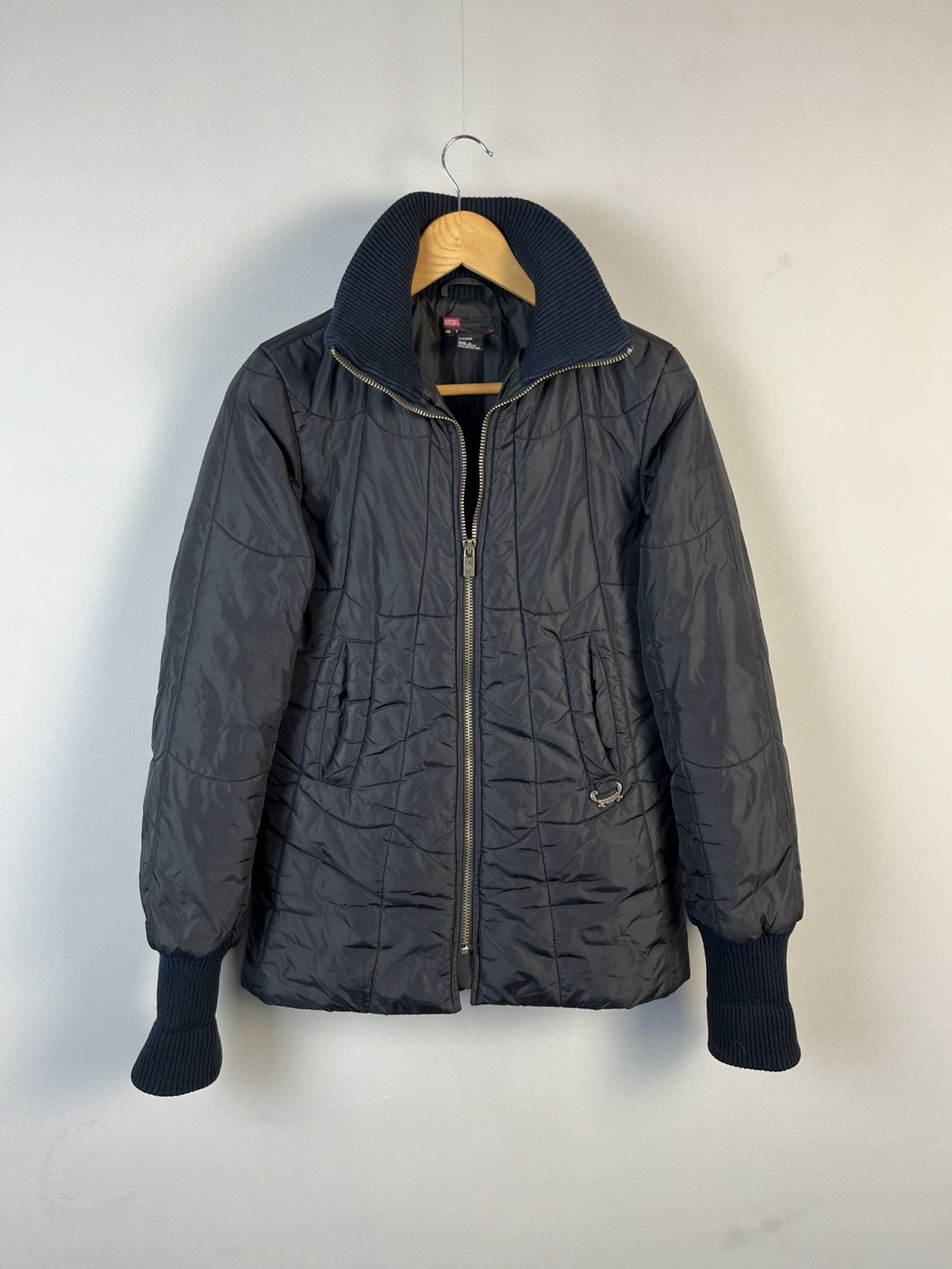 Diesel × Vintage Diesel Vintage Y2K Nylon Full Zip Jacket Size S / US 4 / IT 40 - 1 Thumbnail