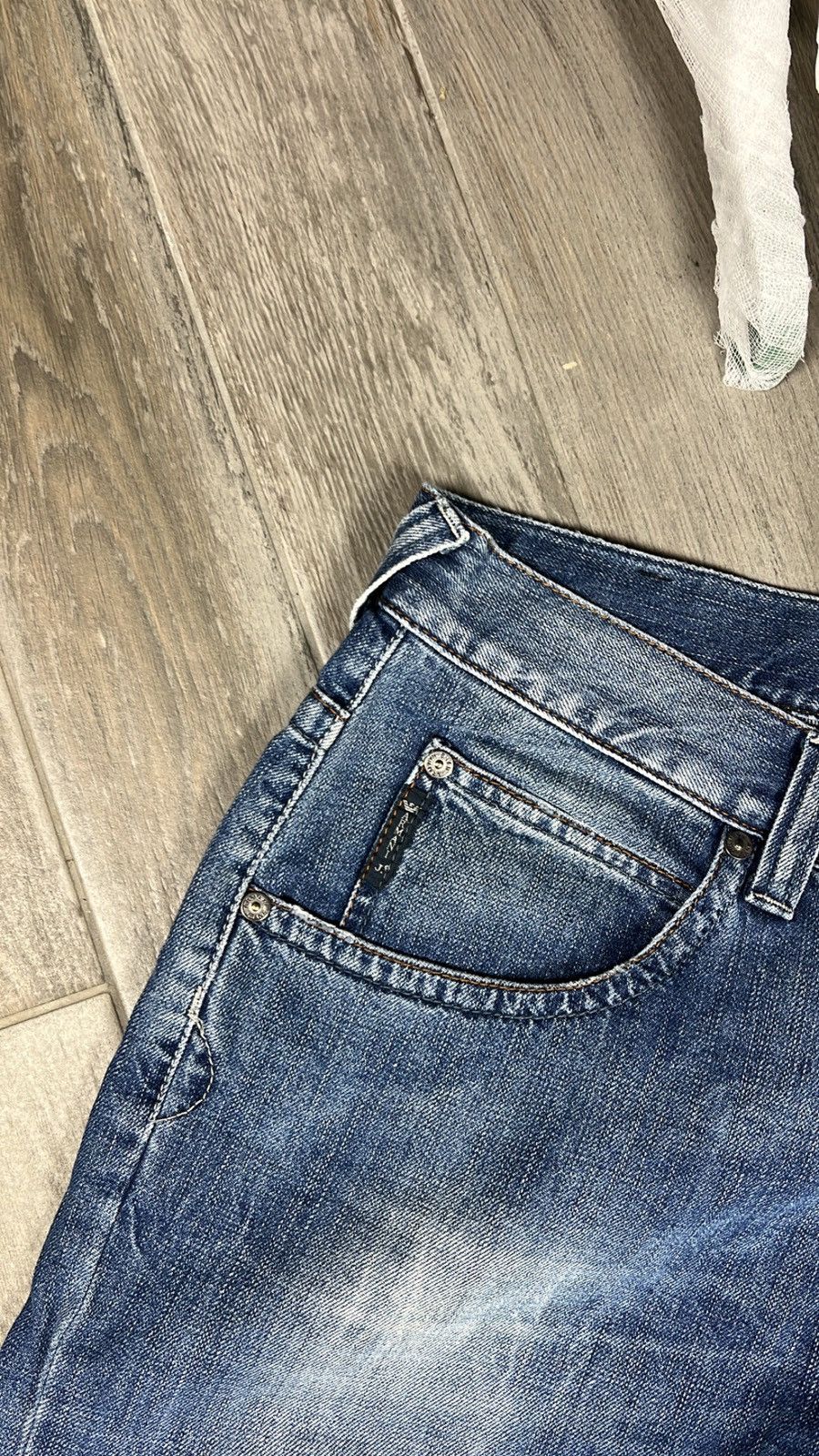 Armani × Vintage Vintage Armani Jeans Light Blue Wash Denim Jeans Y2K Size US 34 / EU 50 - 8 Thumbnail