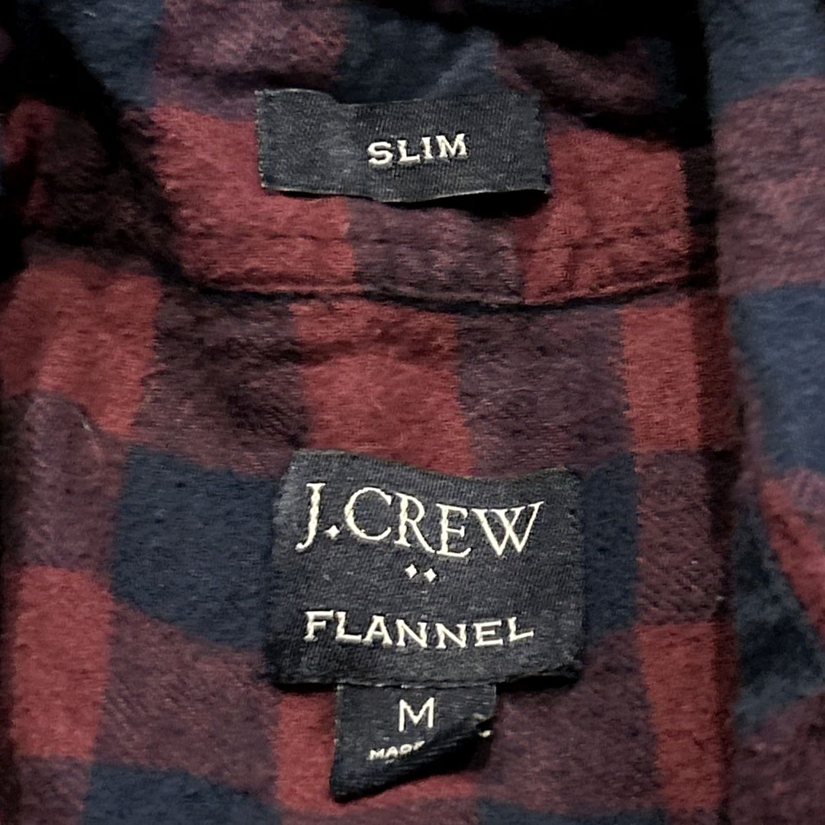 J.Crew J.CREW Shirt Slim Red Plaid Long Sleeve Button-Up Medium M Regular Men Size US M / EU 48-50 / 2 - 2 Thumbnail
