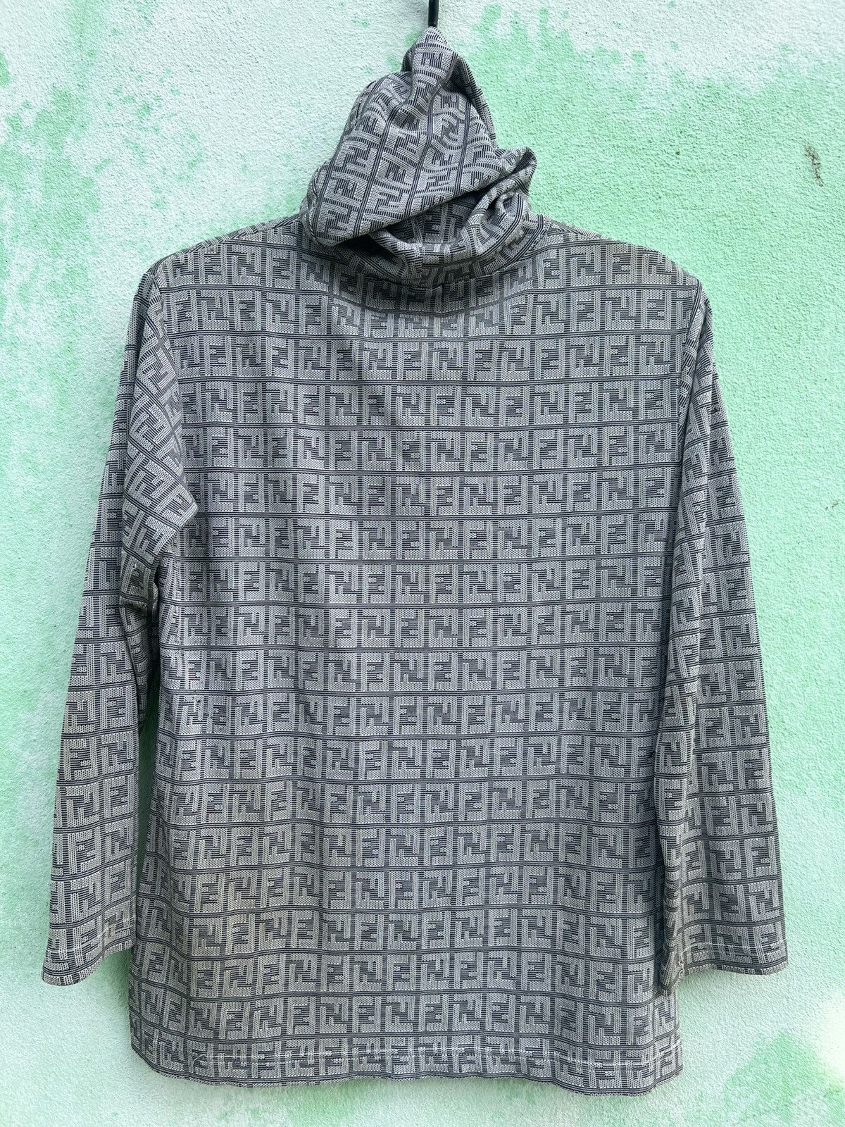 Fendi VINTAGE Fendi Jeans Zucca Monogram Knit Hoodie Half Zip Size US S / EU 44-46 / 1 - 3 Thumbnail