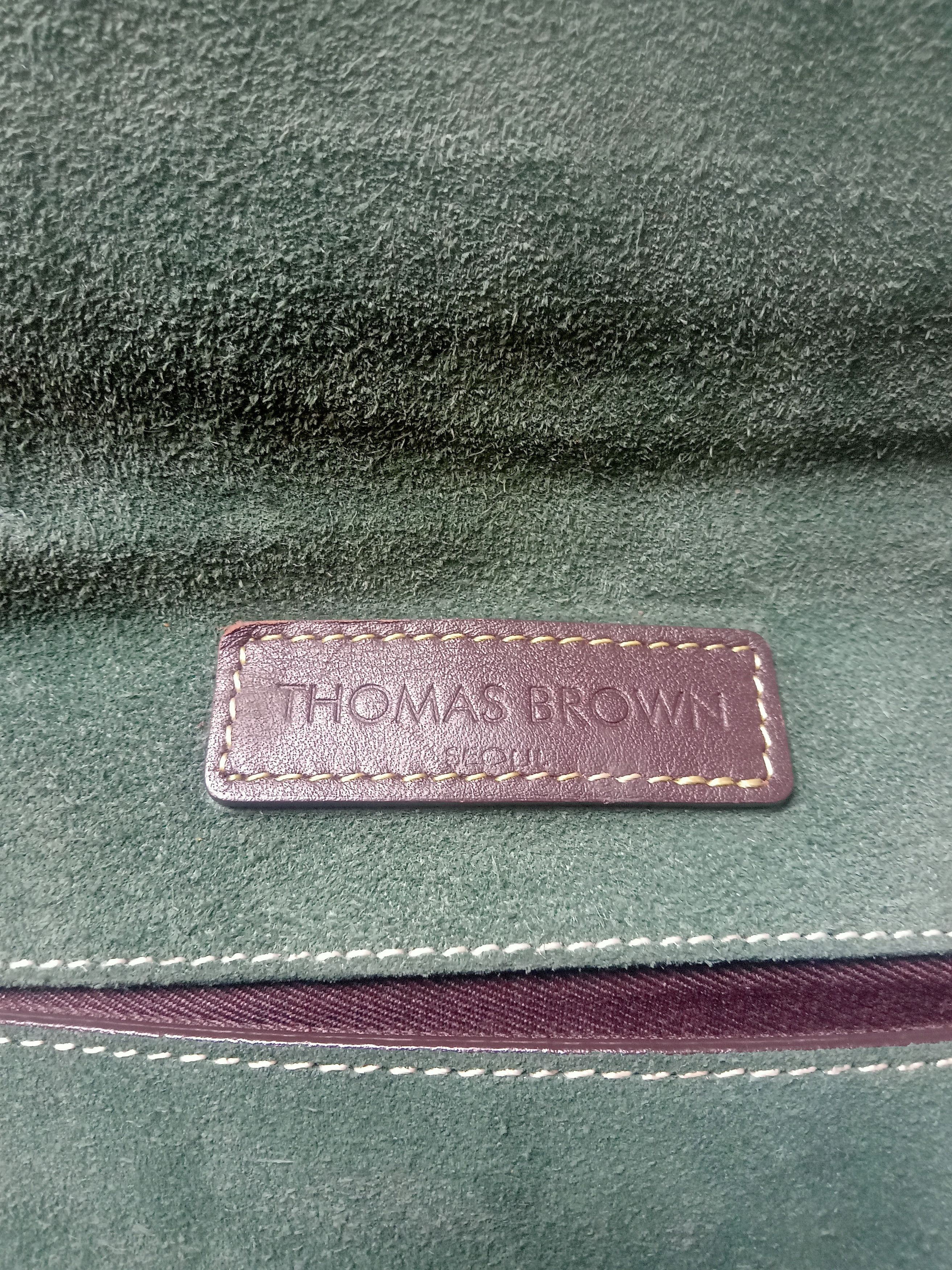 Japanese Brand Thomas Brown Seoul Briefcase Nubulk Leather Size ONE SIZE - 3 Thumbnail