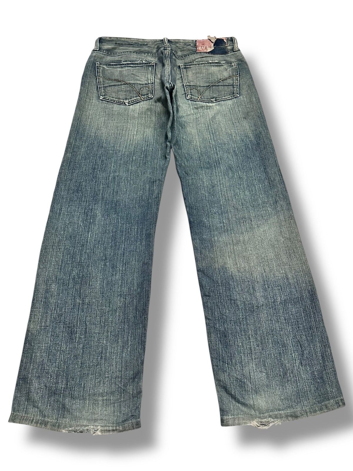 Japanese Brand Vintage Back Number 02 Baggy Loose Style Faded Wash Size US 33 - 2 Thumbnail