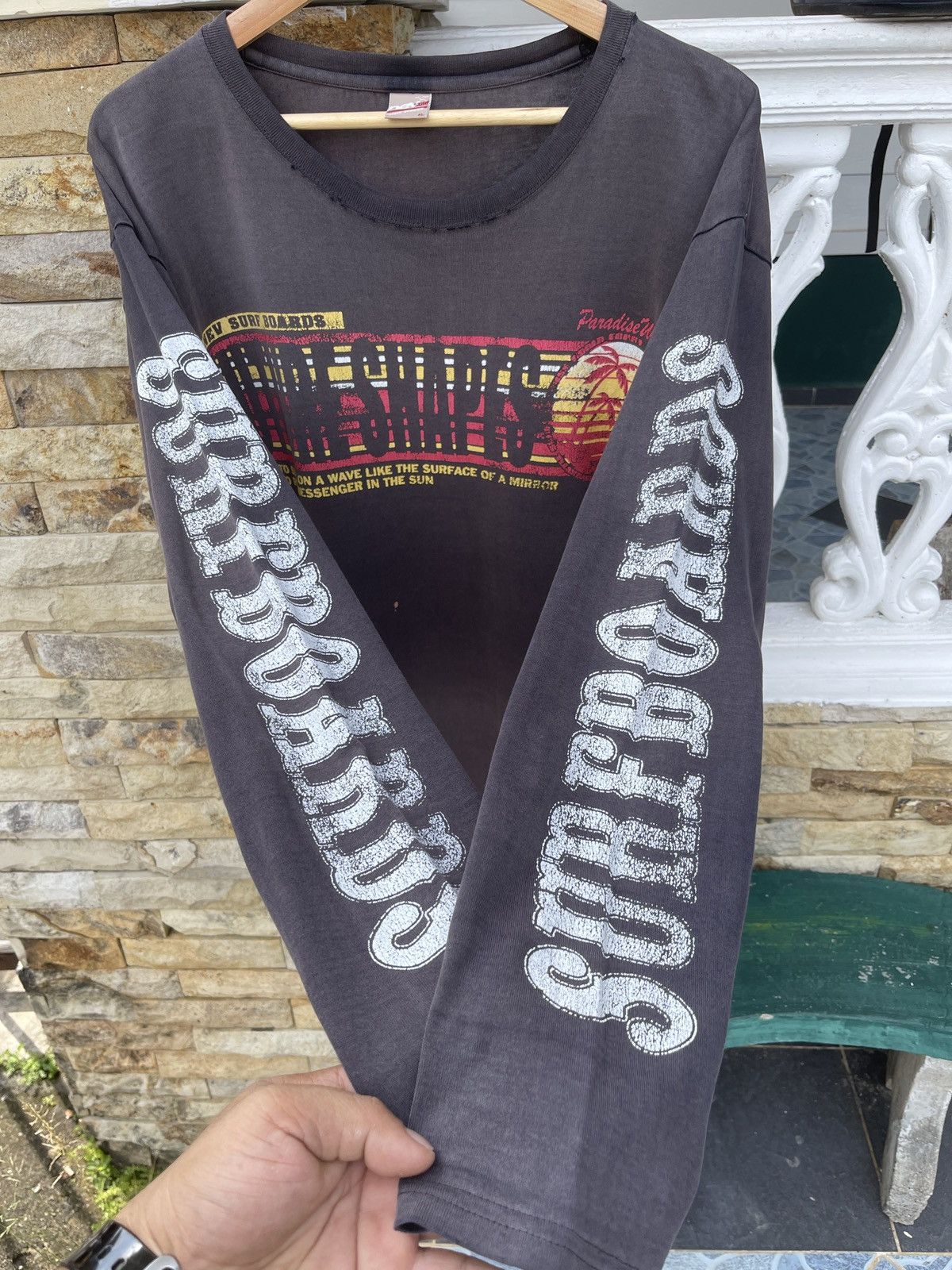 Sun Surf Last Drop🔥Vtg Nev Surf Boards THRASHED FADED Long Sleeve Size US XXL / EU 58 / 5 - 2 Thumbnail