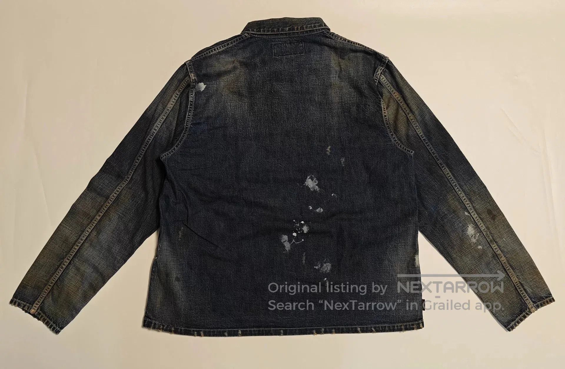 Neighborhood vintage faded ink splatter denim shirt. Size US L / EU 52-54 / 3 - 8 Thumbnail