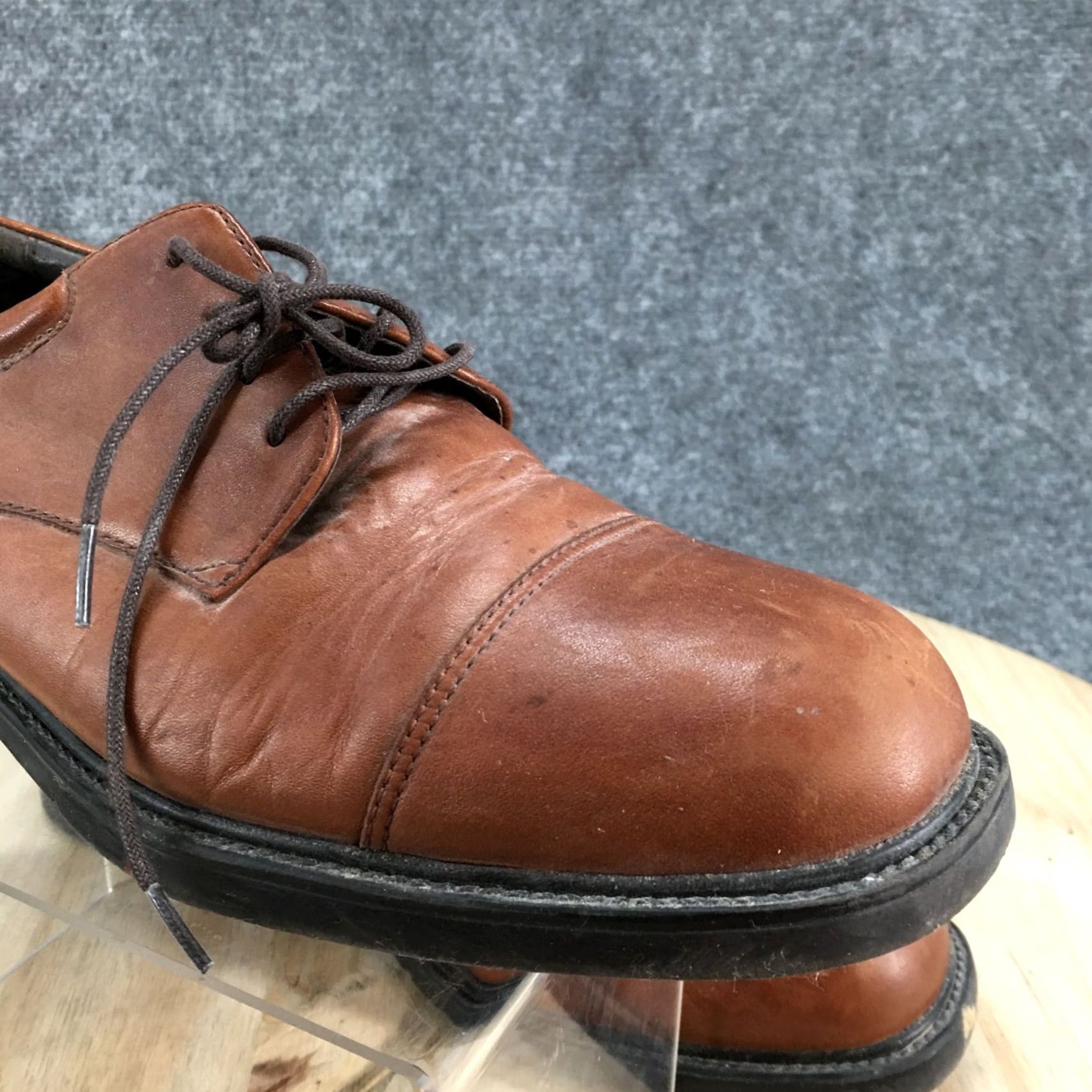 Nunn Bush Nunn Bush Maxwell Dress Cap Toe Oxford Shoes Mens 9.5 M Brown Leather Size ONE SIZE - 7 Thumbnail