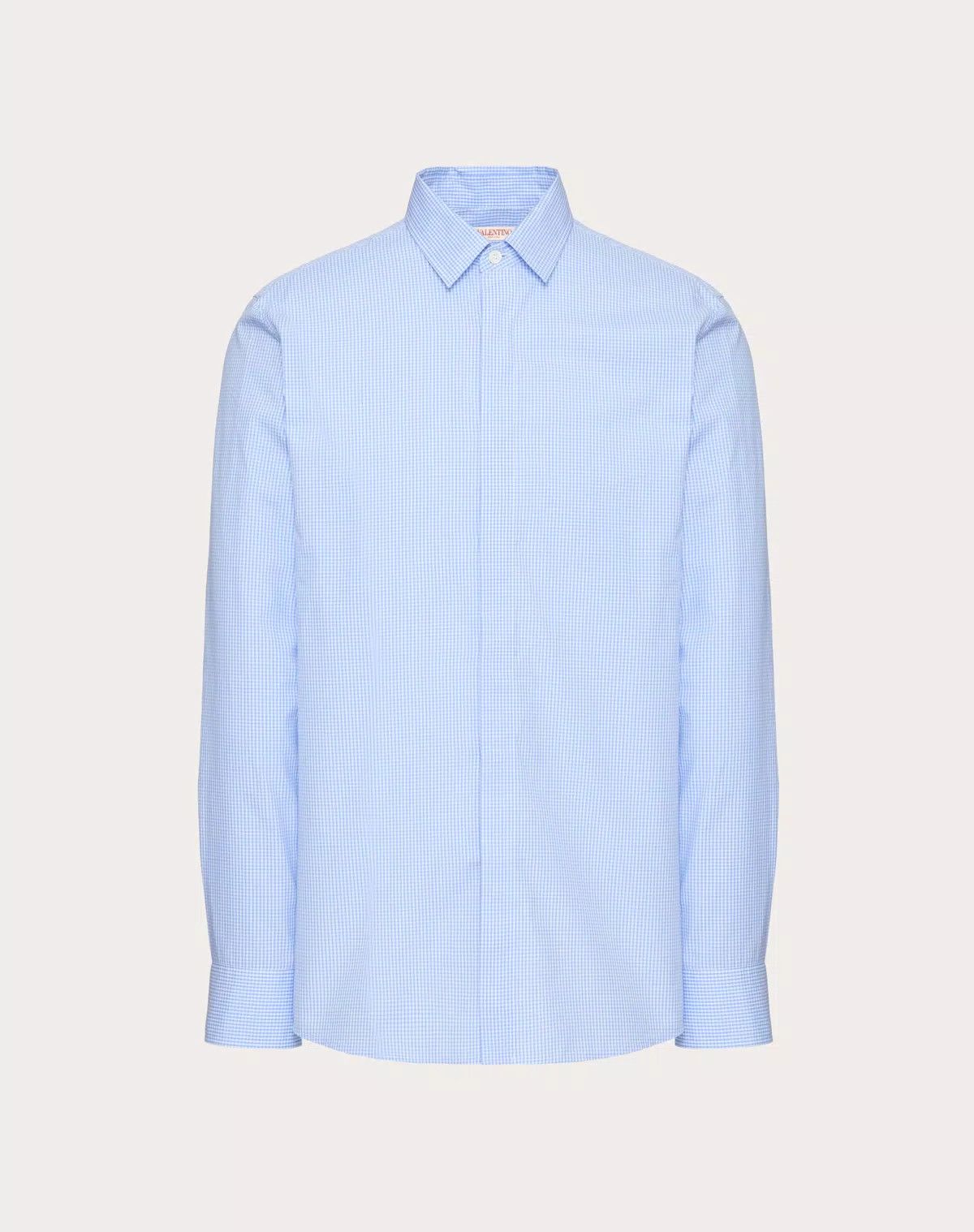 Valentino oc11z0725 Cotton Shirt in Light Blue Size US L / EU 52-54 / 3 - 1 Thumbnail