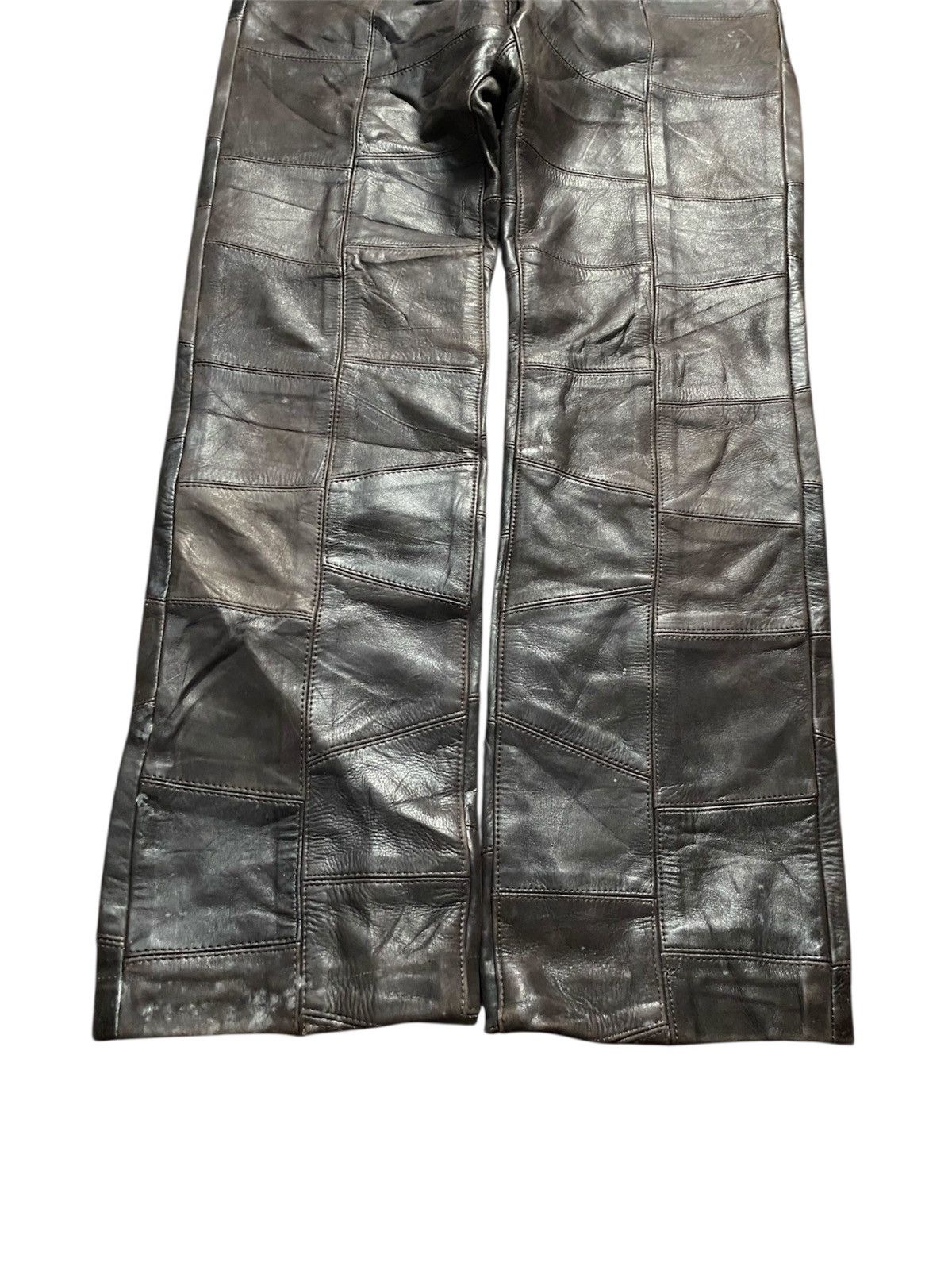 Lee Vintage Lee Patches Leather Pants Size US 32 / EU 48 - 4 Thumbnail