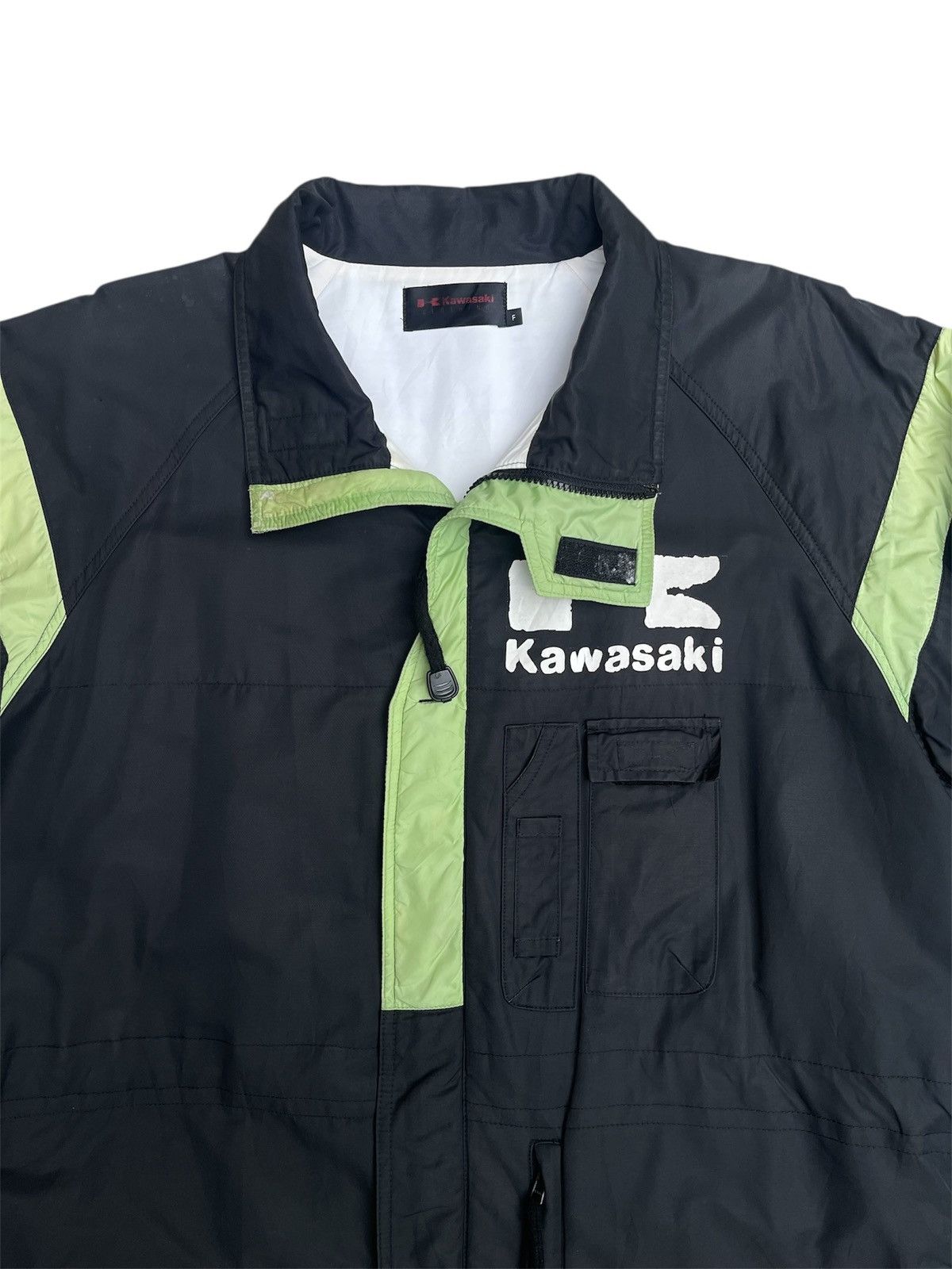Vintage Kawasaki Racing Team Jacket Green Panel Zip-Up Rider Edition Size US L / EU 52-54 / 3 - 4 Thumbnail