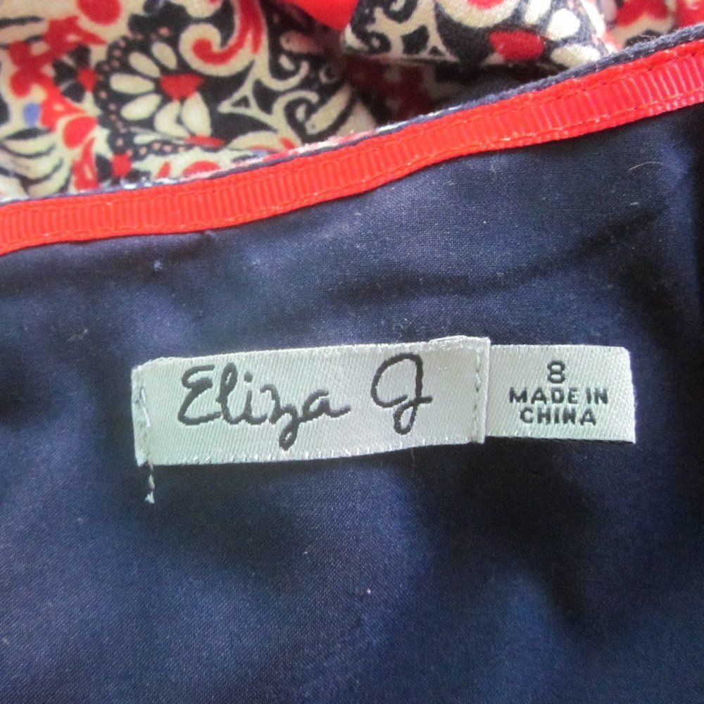 Other Eliza J Floral Print Dress in Navy & Red Size 8 Size M / US 6-8 / IT 42-44 - 3 Thumbnail